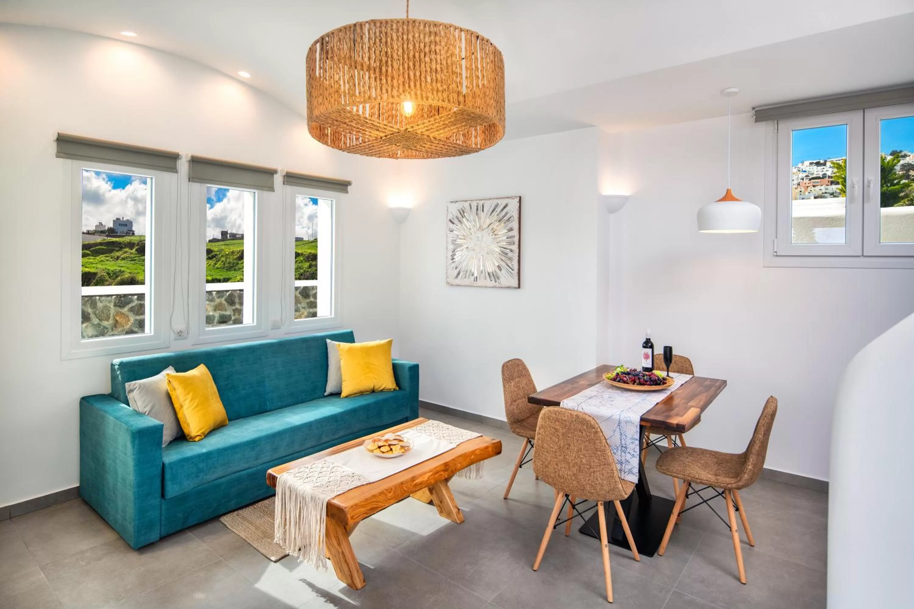 Seating area in Abasa Suites