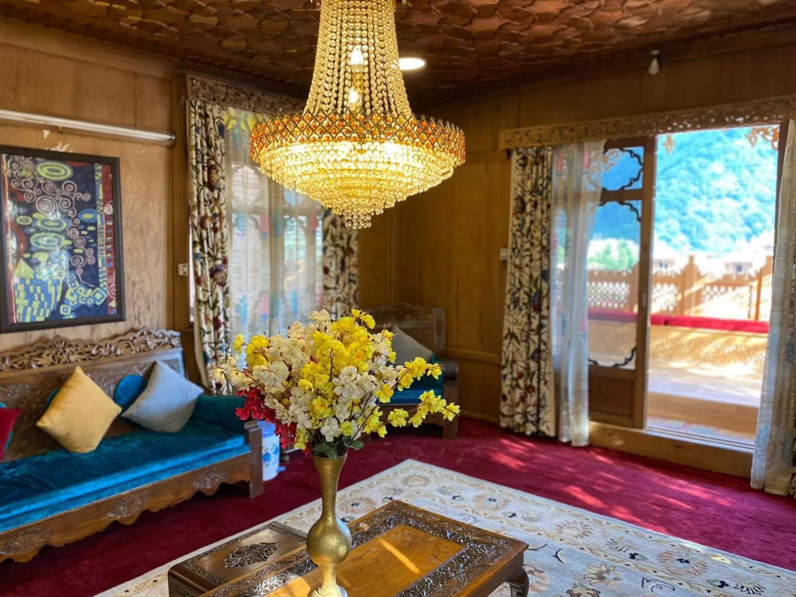 Living room in Nazneen Group Of Houseboats