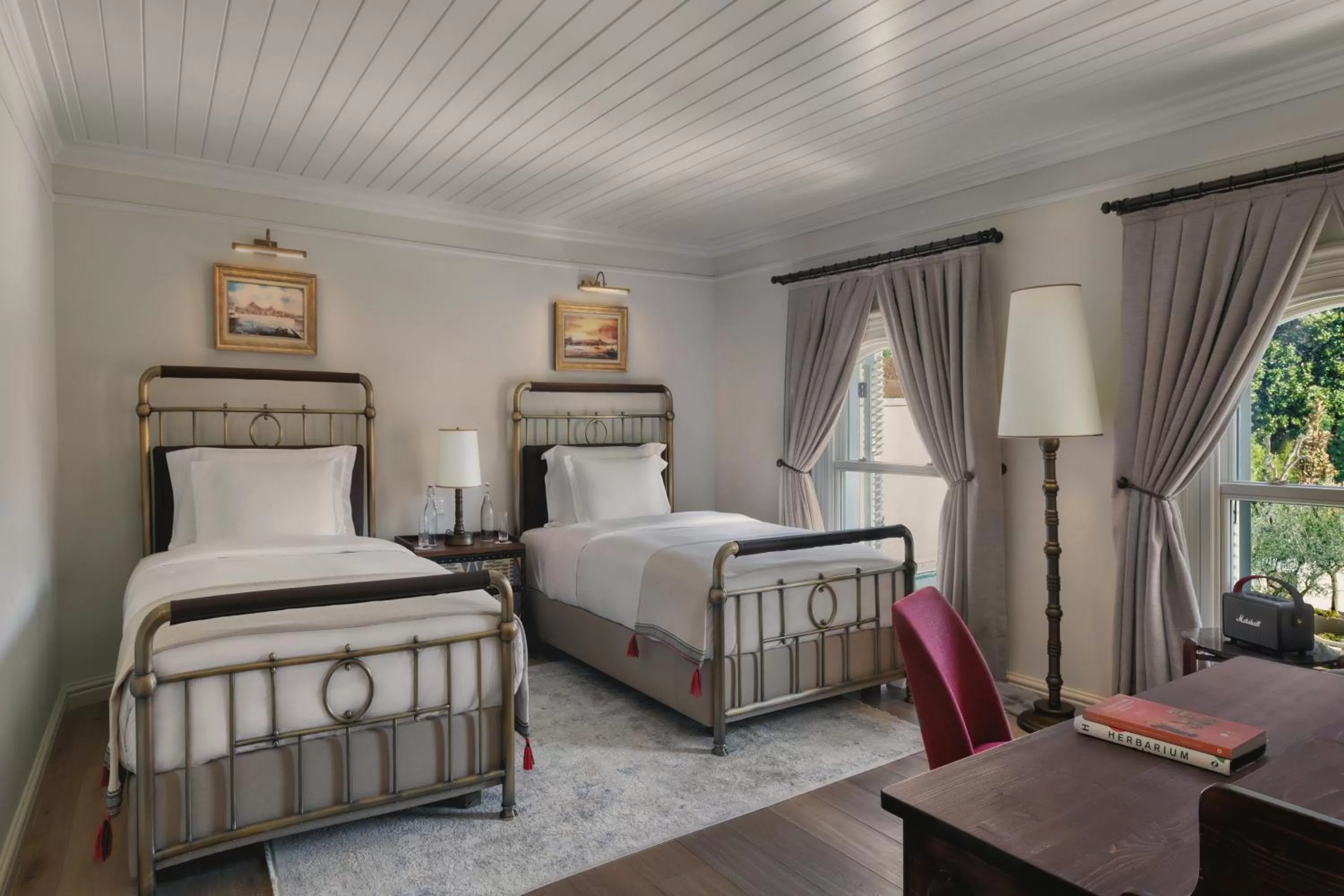 Decorative detail, Bed in Six Senses Kocatas Mansions