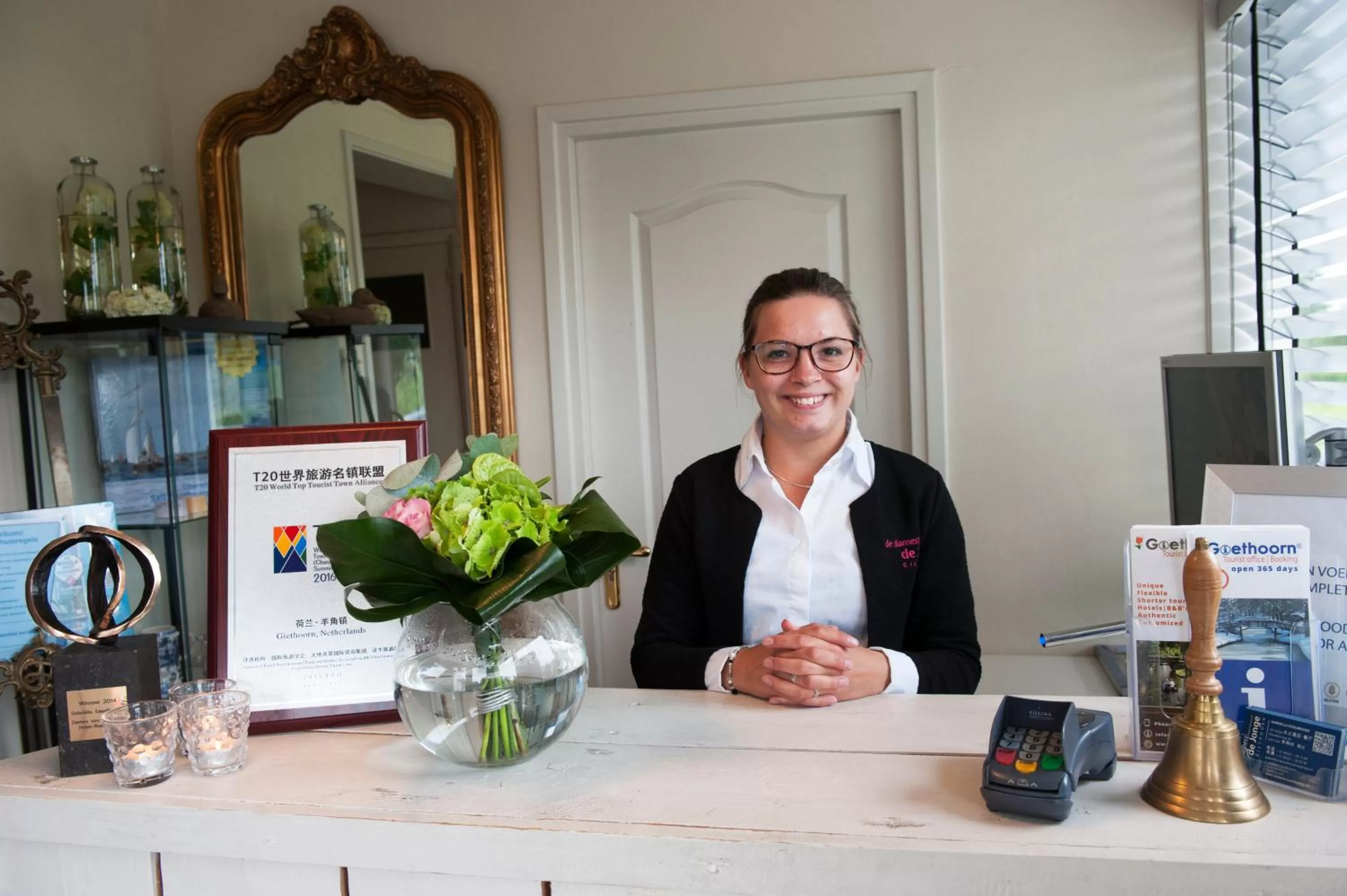 Staff in De Dames Van De Jonge Hotel Restaurant