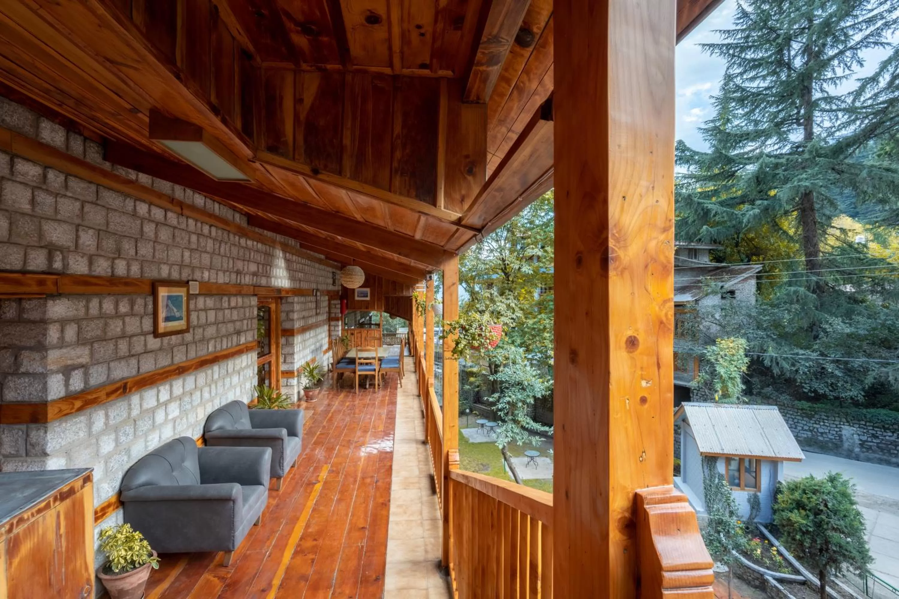 Patio in Hotel Negi's Mayflower A heritage Since 1965