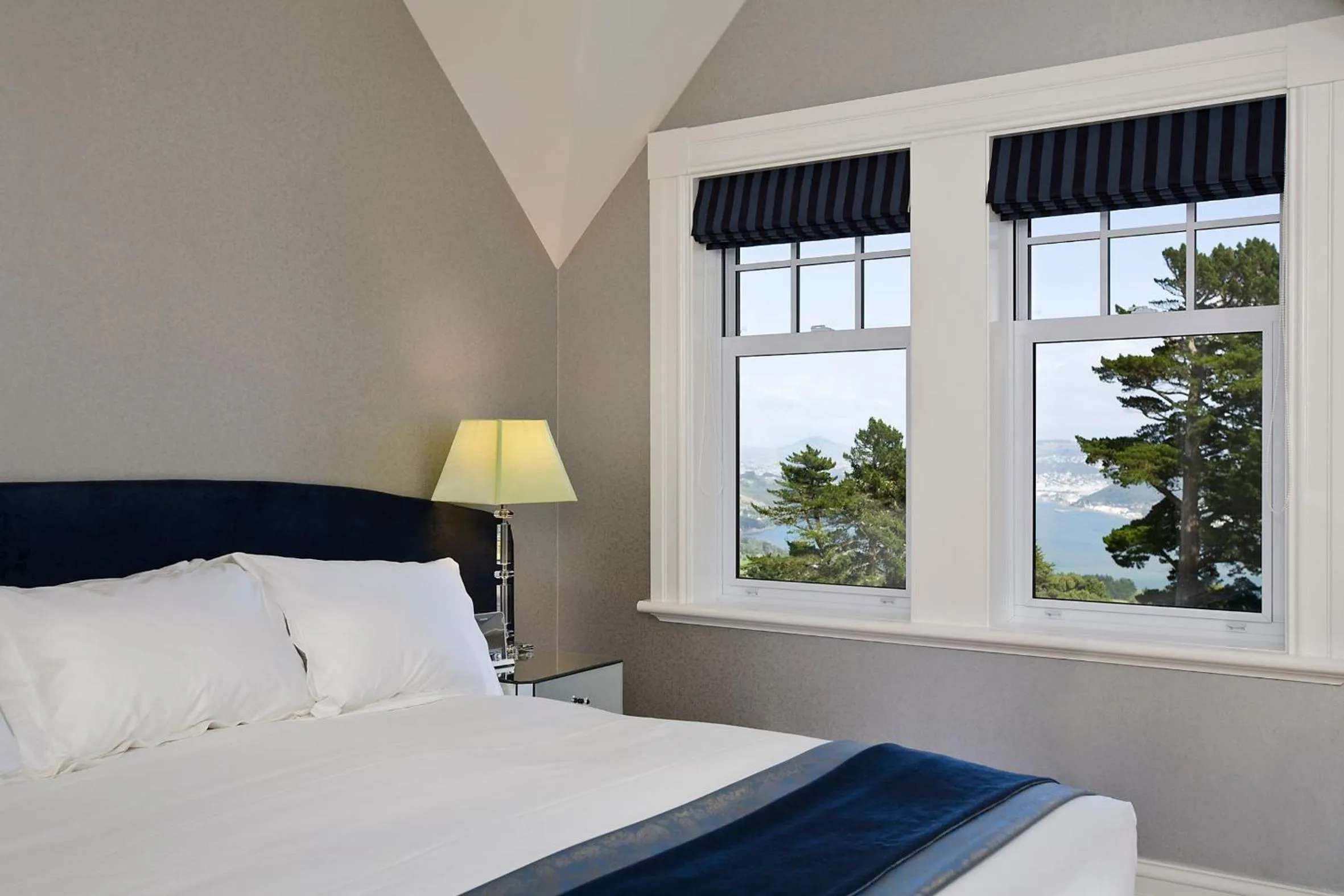 Bedroom, Bed in Camp Estate by Larnach Castle