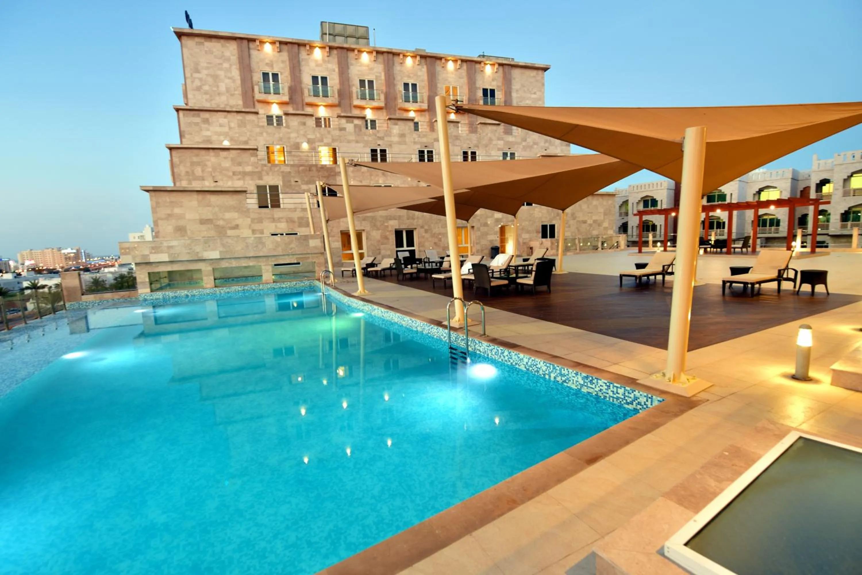 Pool view in Levatio Suites Muscat, a member of Radisson Individuals