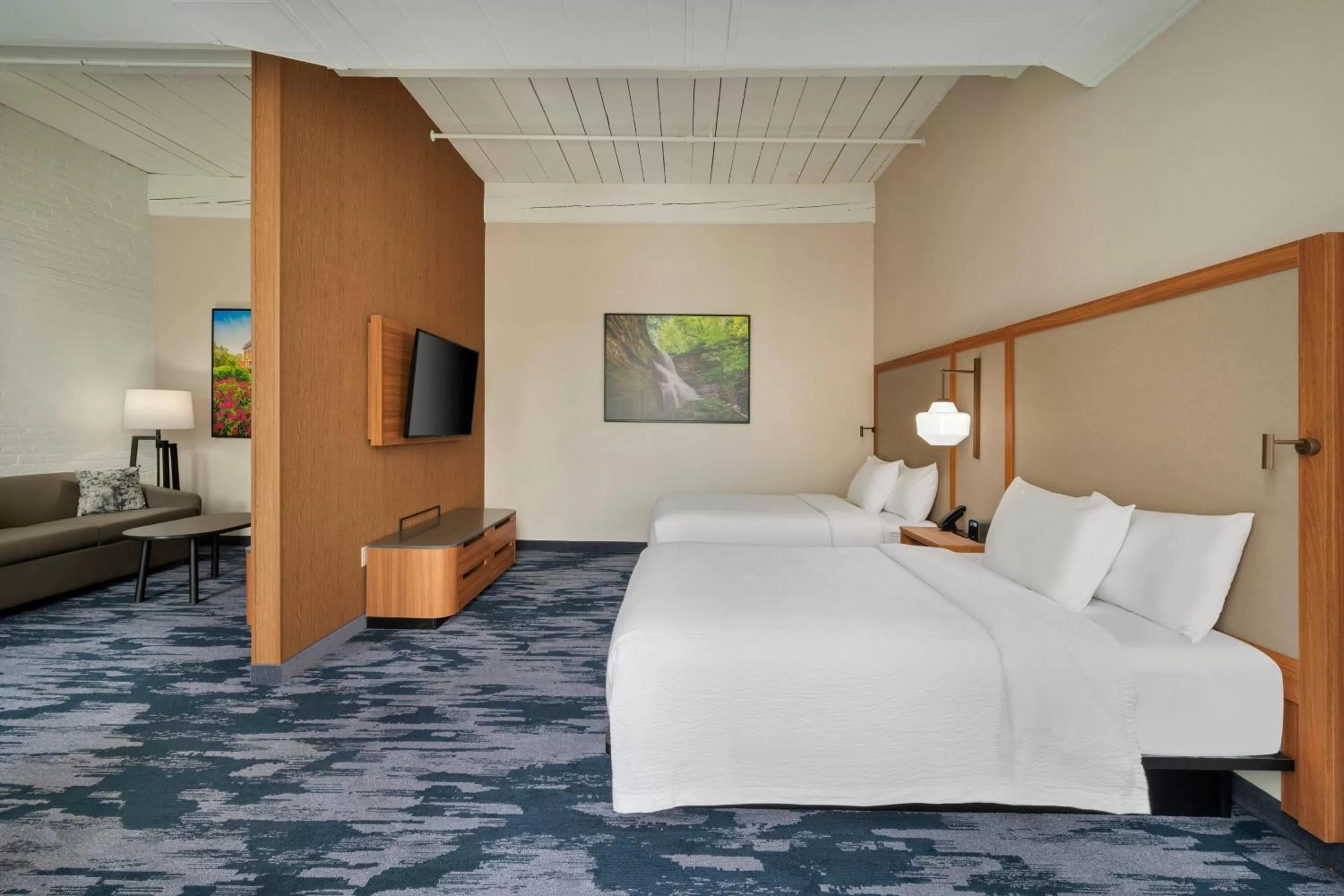 Bedroom in Fairfield Inn & Suites Madison Historic Eagle Cotton Mill