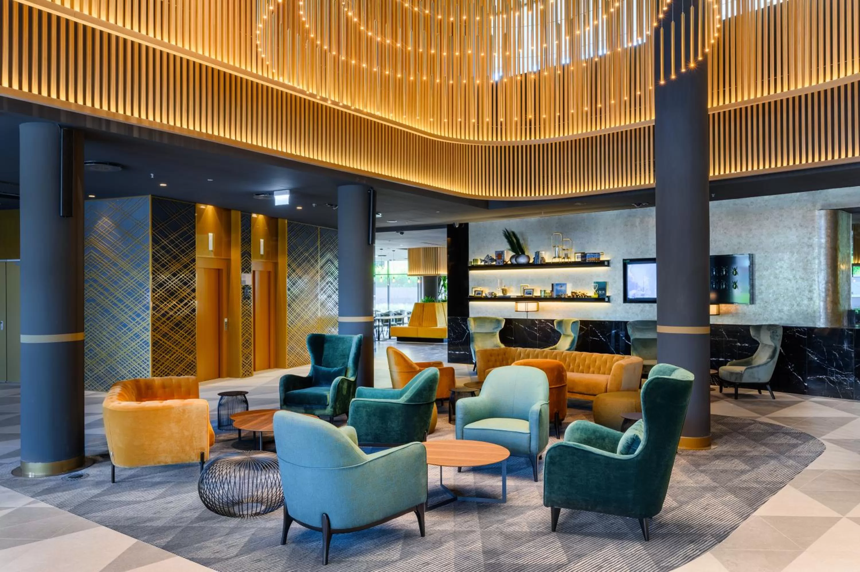 Lobby or reception, Lounge/Bar in Grand Hotel Esztergom