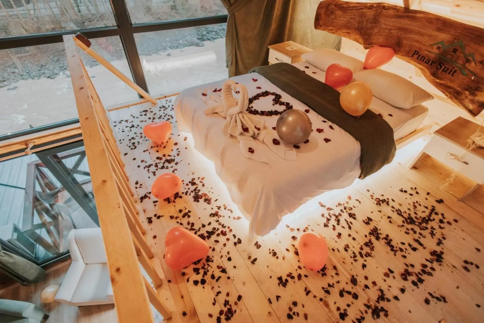 Bed in Pınar Suit Bungalow