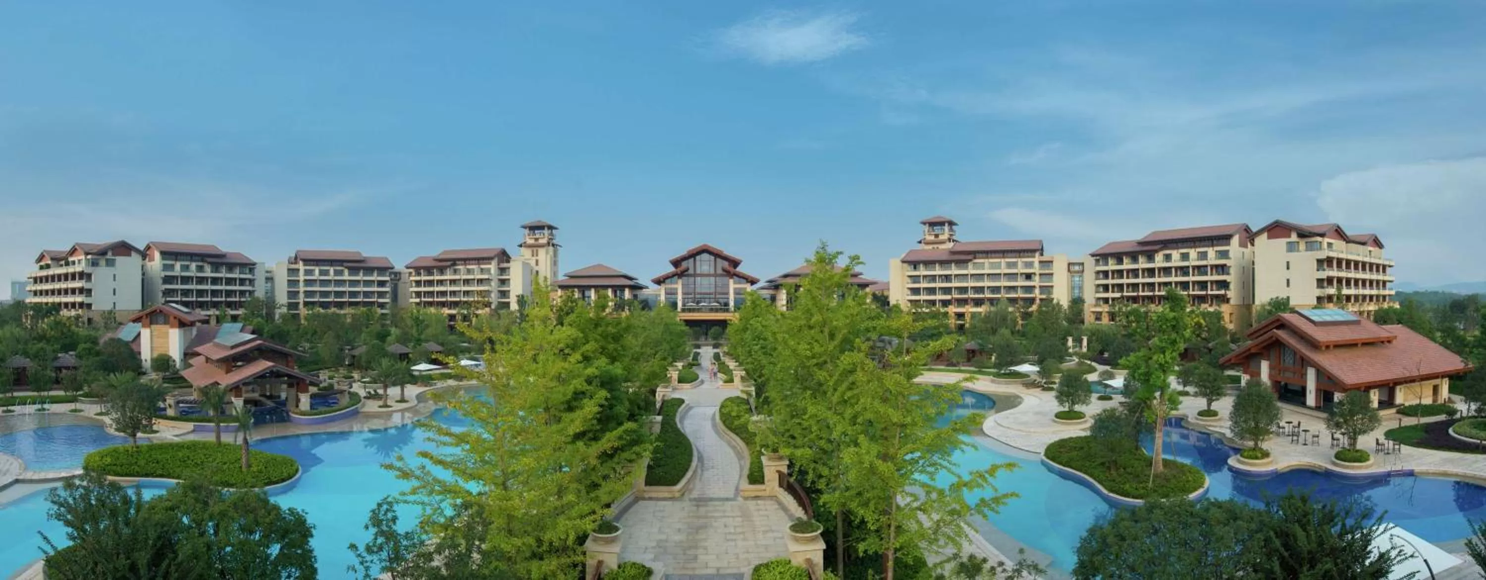 Pool view in Hilton Wuhan Optics Valley