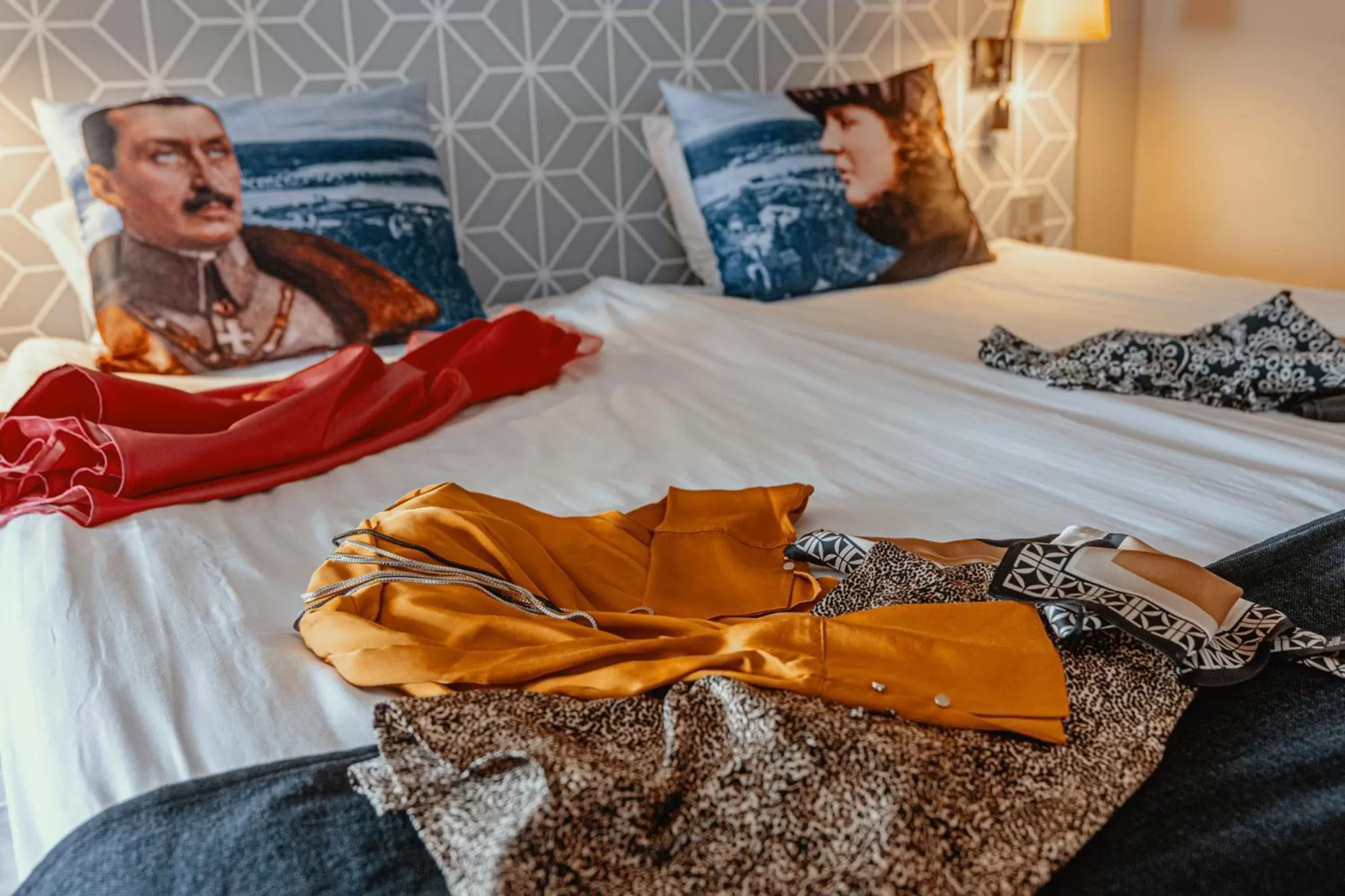 Decorative detail, Bed in Original Sokos Hotel Vaakuna Mikkeli