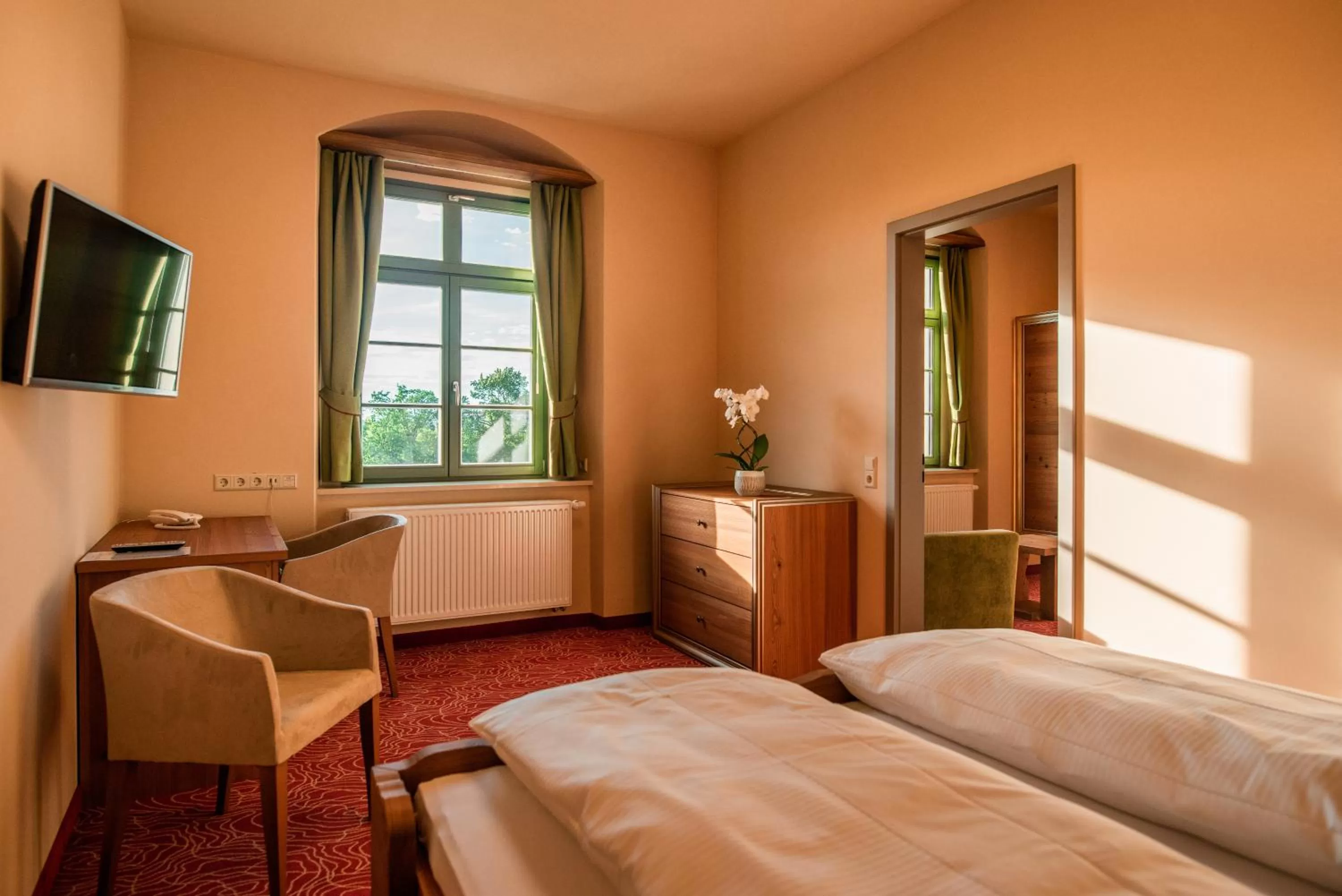 Bed in Hotel Freyhof