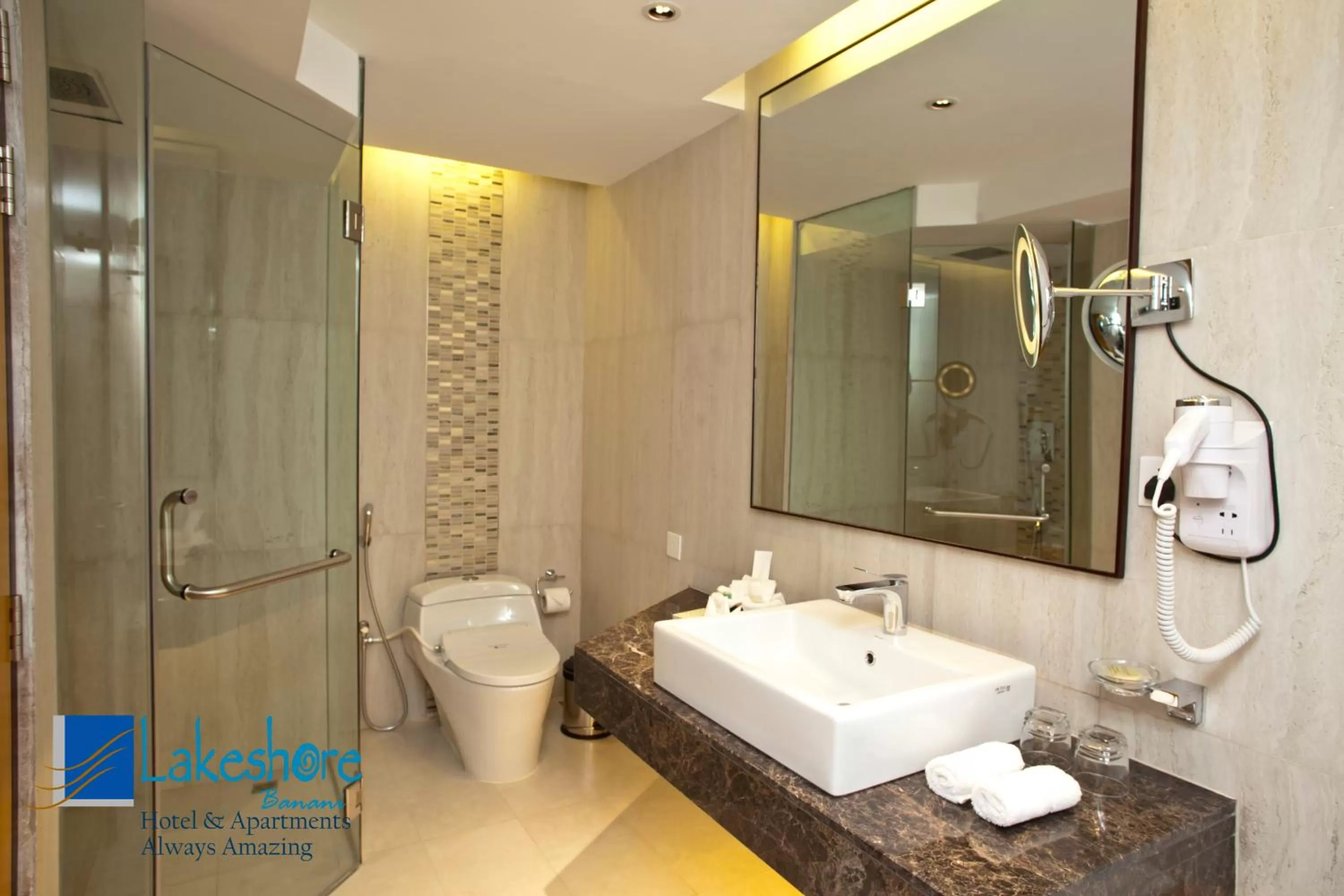 Shower in Lakeshore Suites, Banani