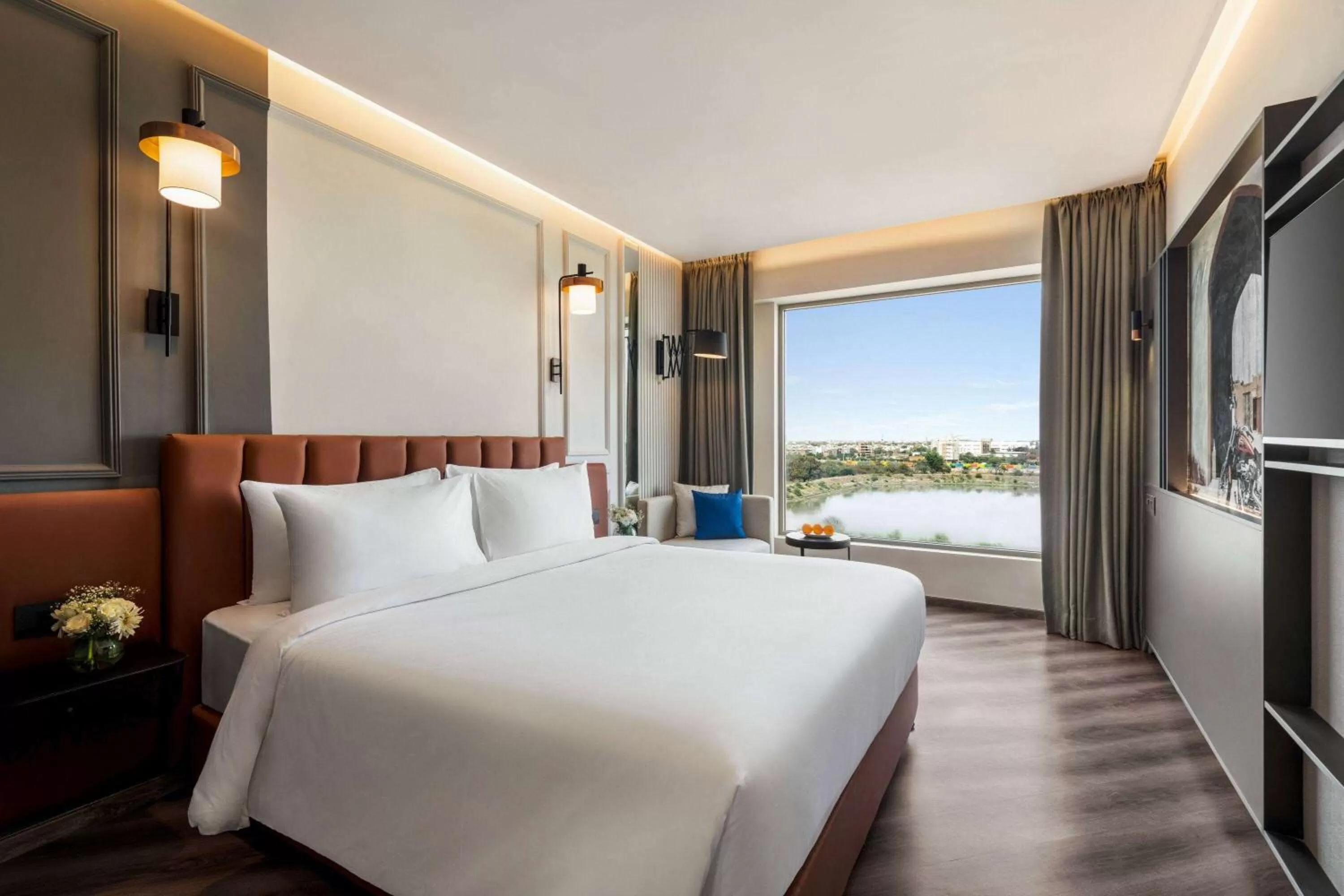 Photo of the whole room, Bed in Ramada Encore by Wyndham Indore Nipania