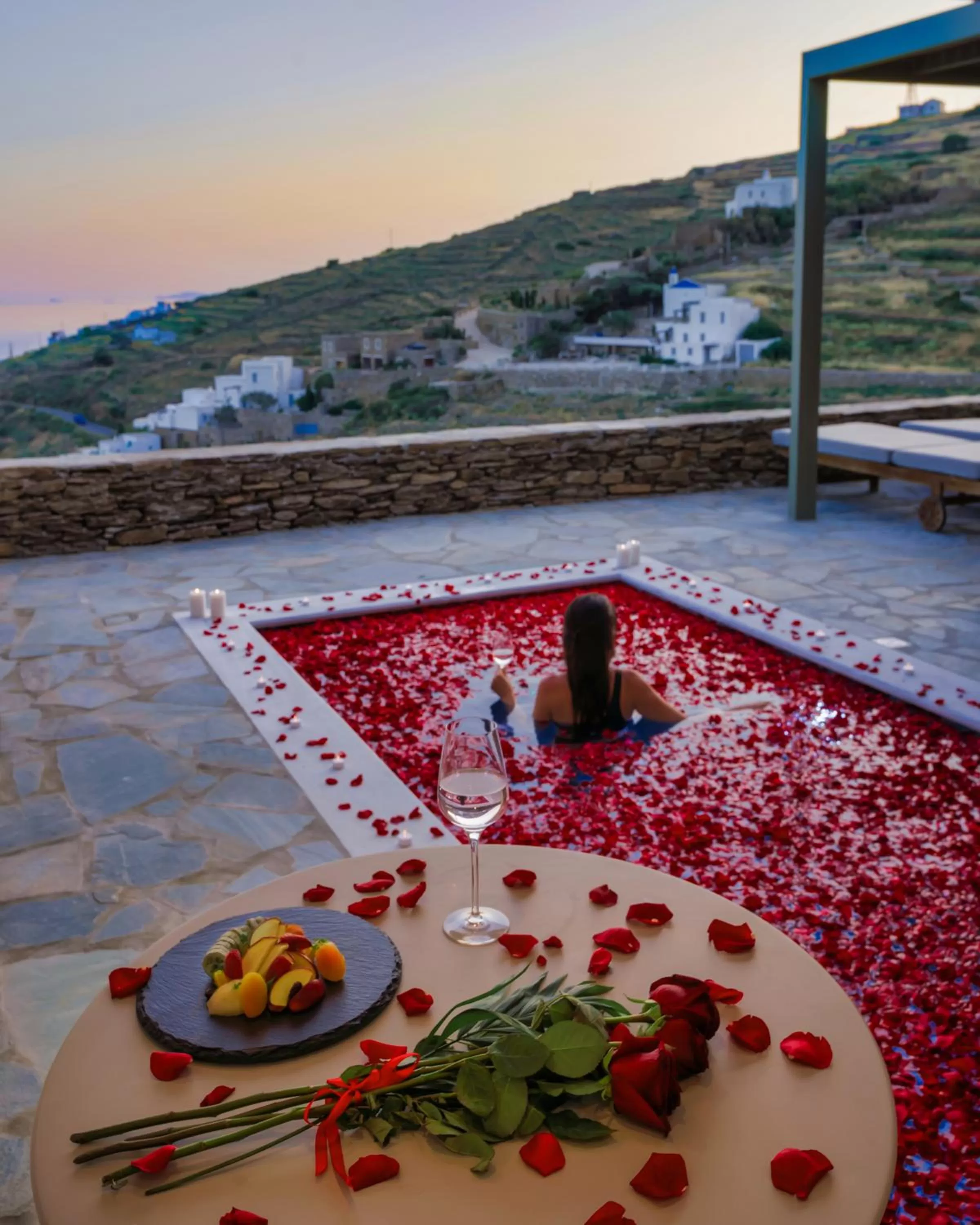 Swimming pool in Aeolis Tinos Suites