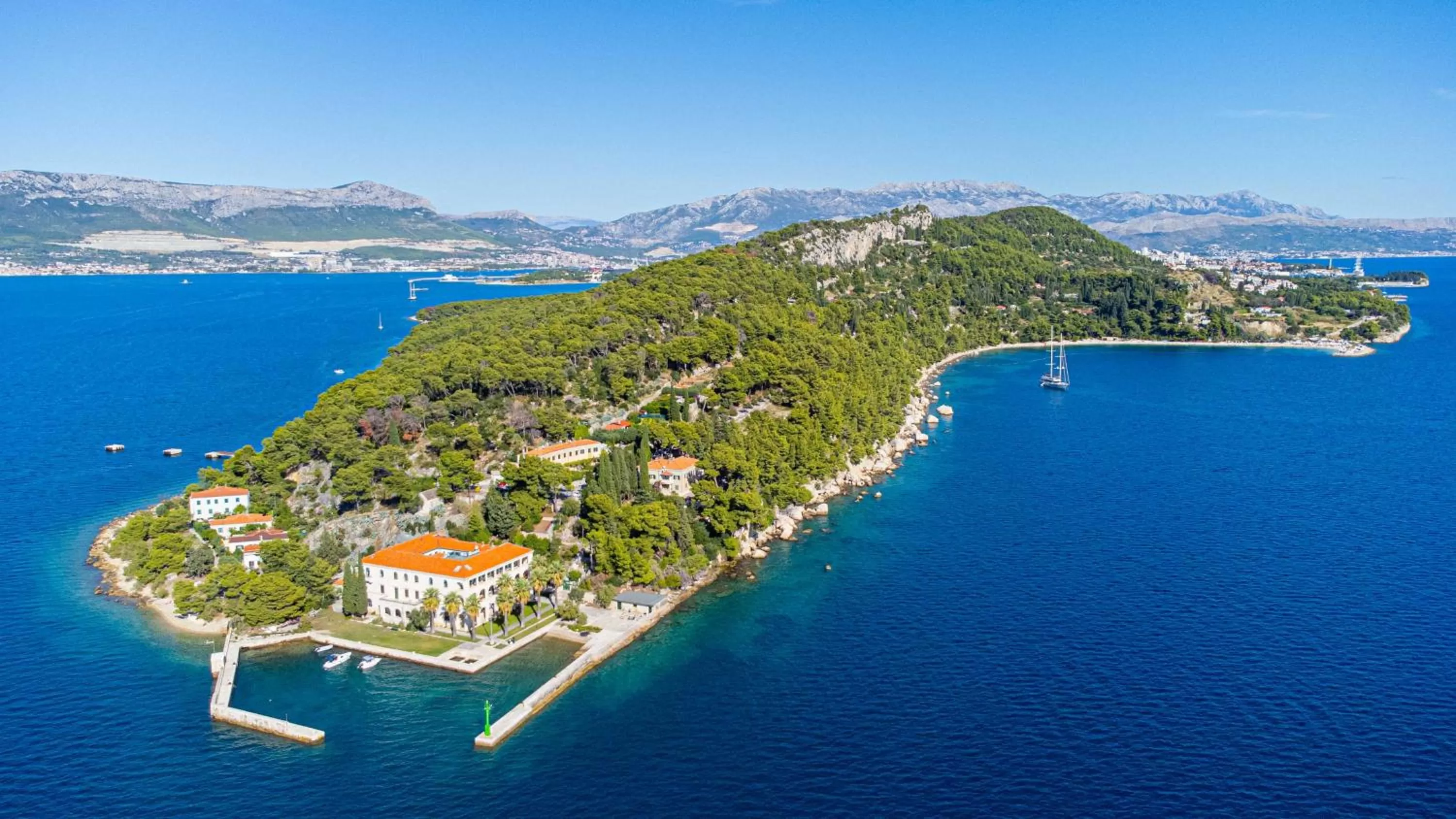 Bird's eye view in City and Style Luxury Rooms Split