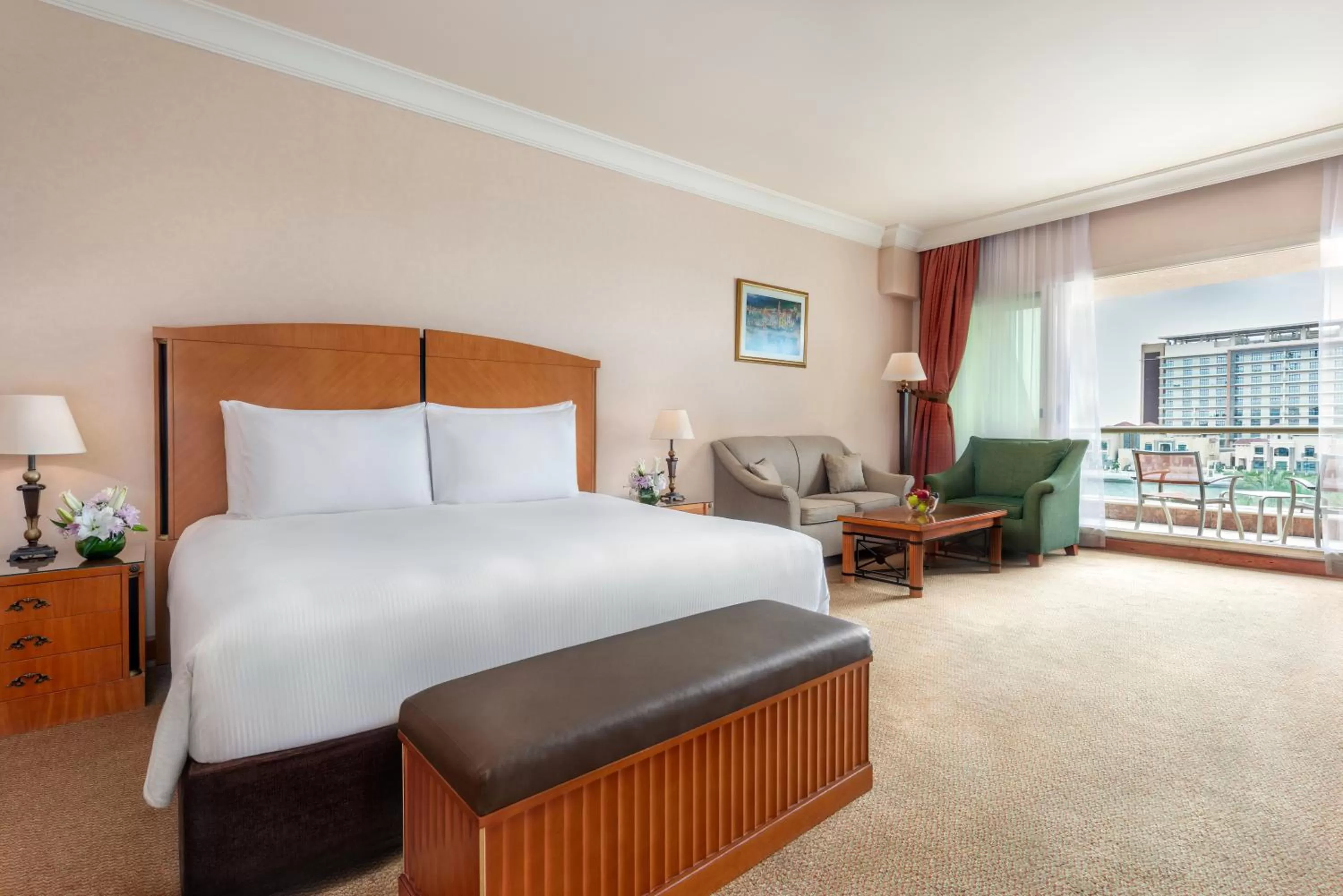 Gulf View Room KingFree daily shuttle bus to Yas attractions, Yas Mall and Grand Mosque in Al Raha Beach Resort & Spa