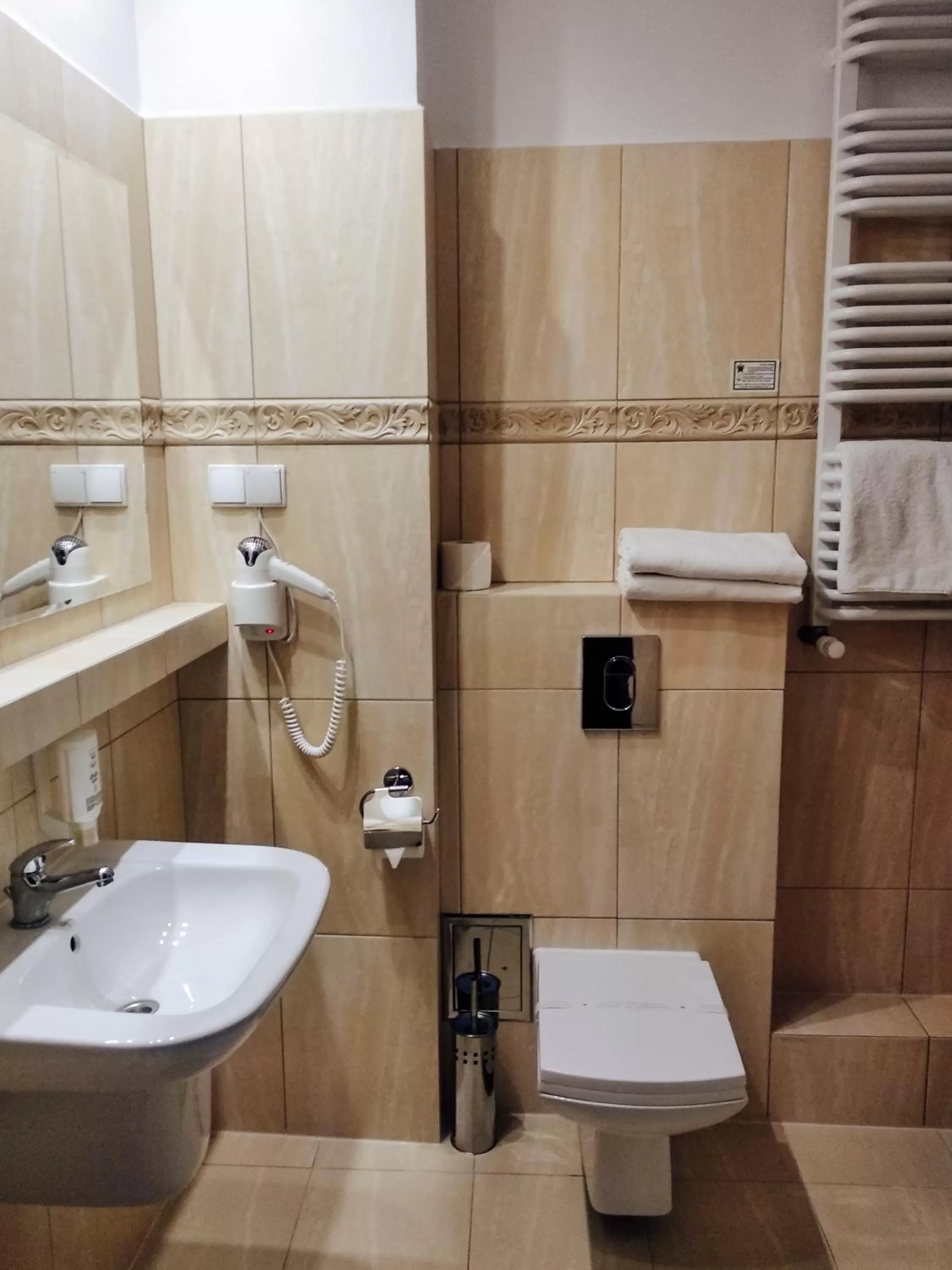 Shower in Hotel Zamek Gniew