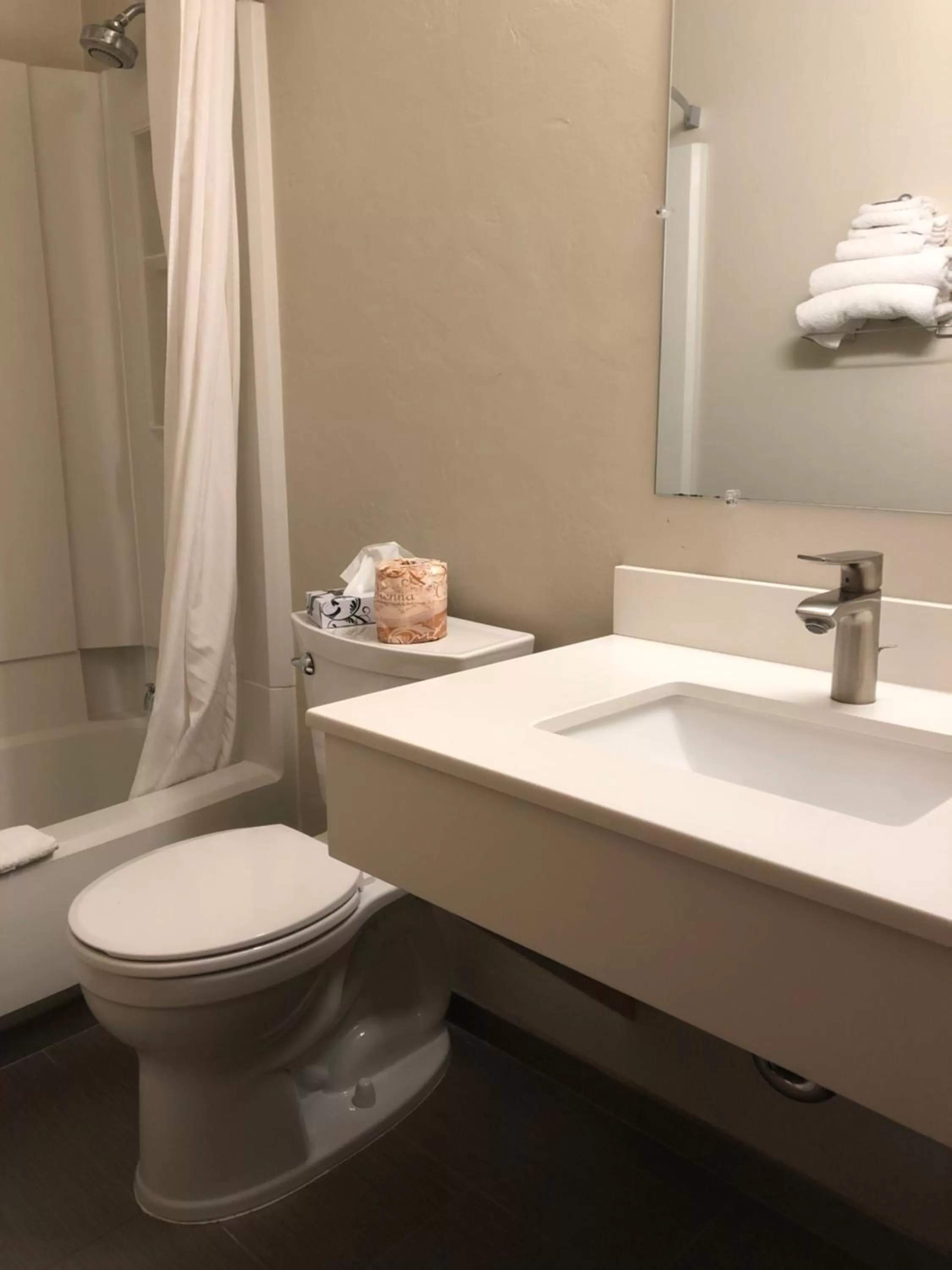 Bathroom in Super 8 by Wyndham Portland Airport