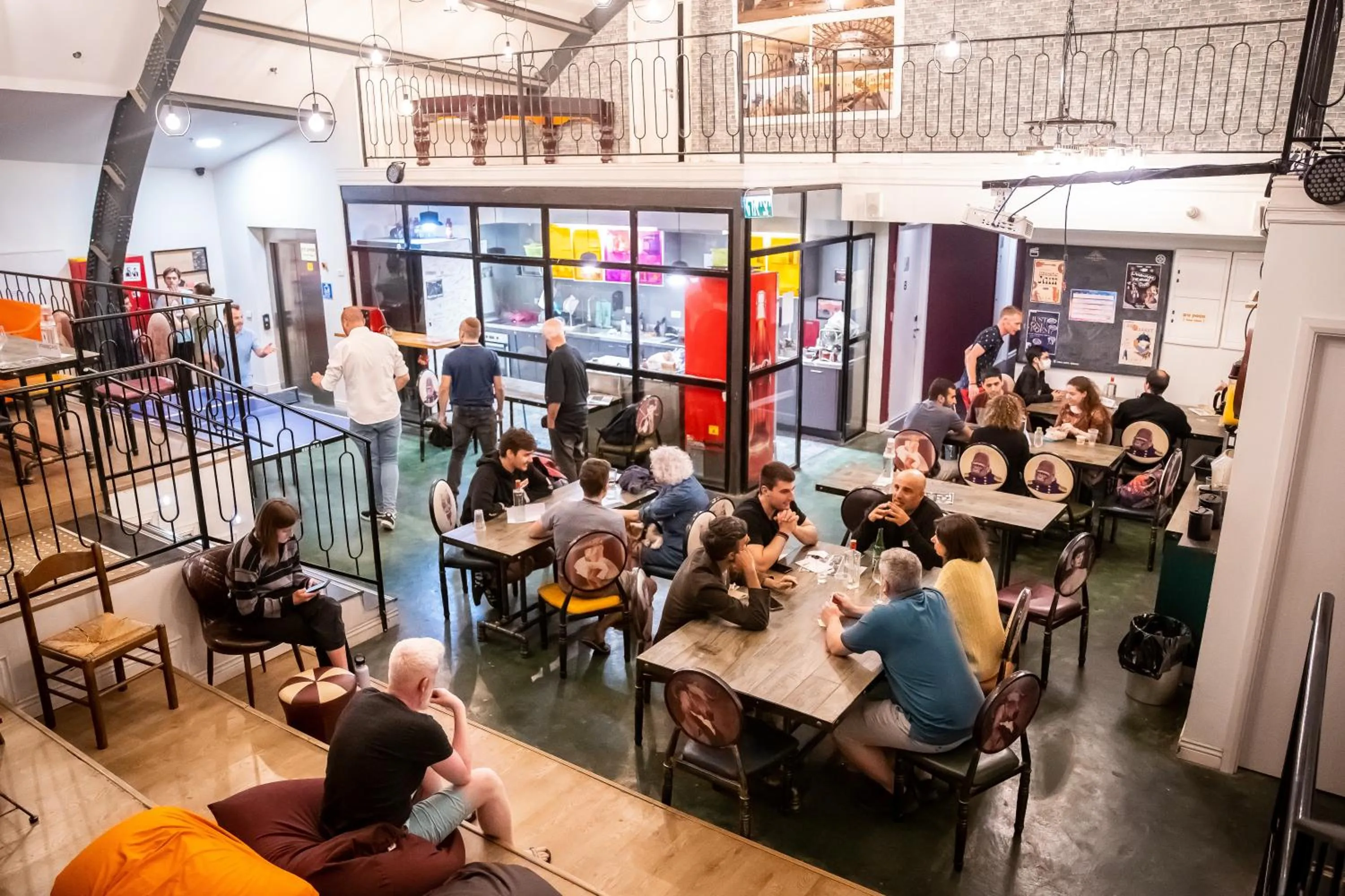 People in Cinema Hostel Jerusalem