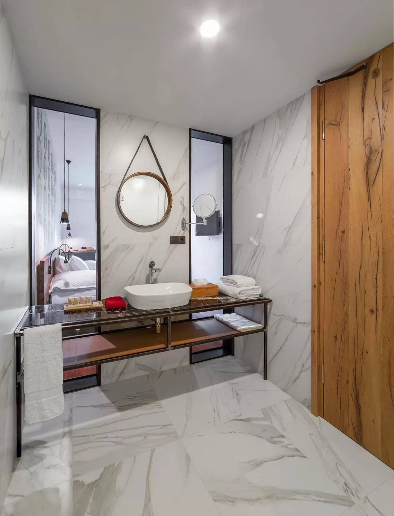 Bathroom, Bed in Shota @ Rustaveli Boutique Hotel