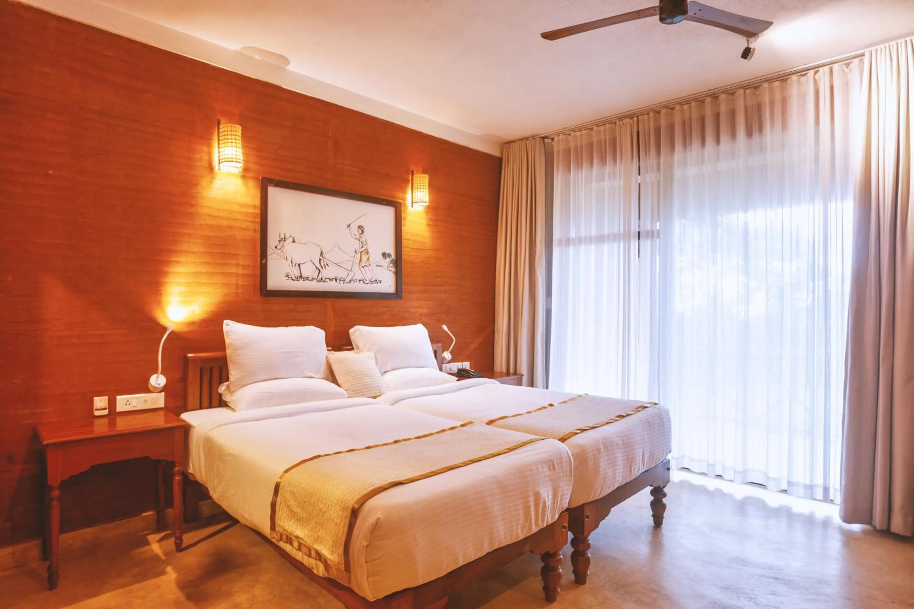 Bedroom, Bed in AMARA AYURVEDA RETREAT- Overlooking Evergreen Western Ghats an ecologically sustainable living space in Kovalam