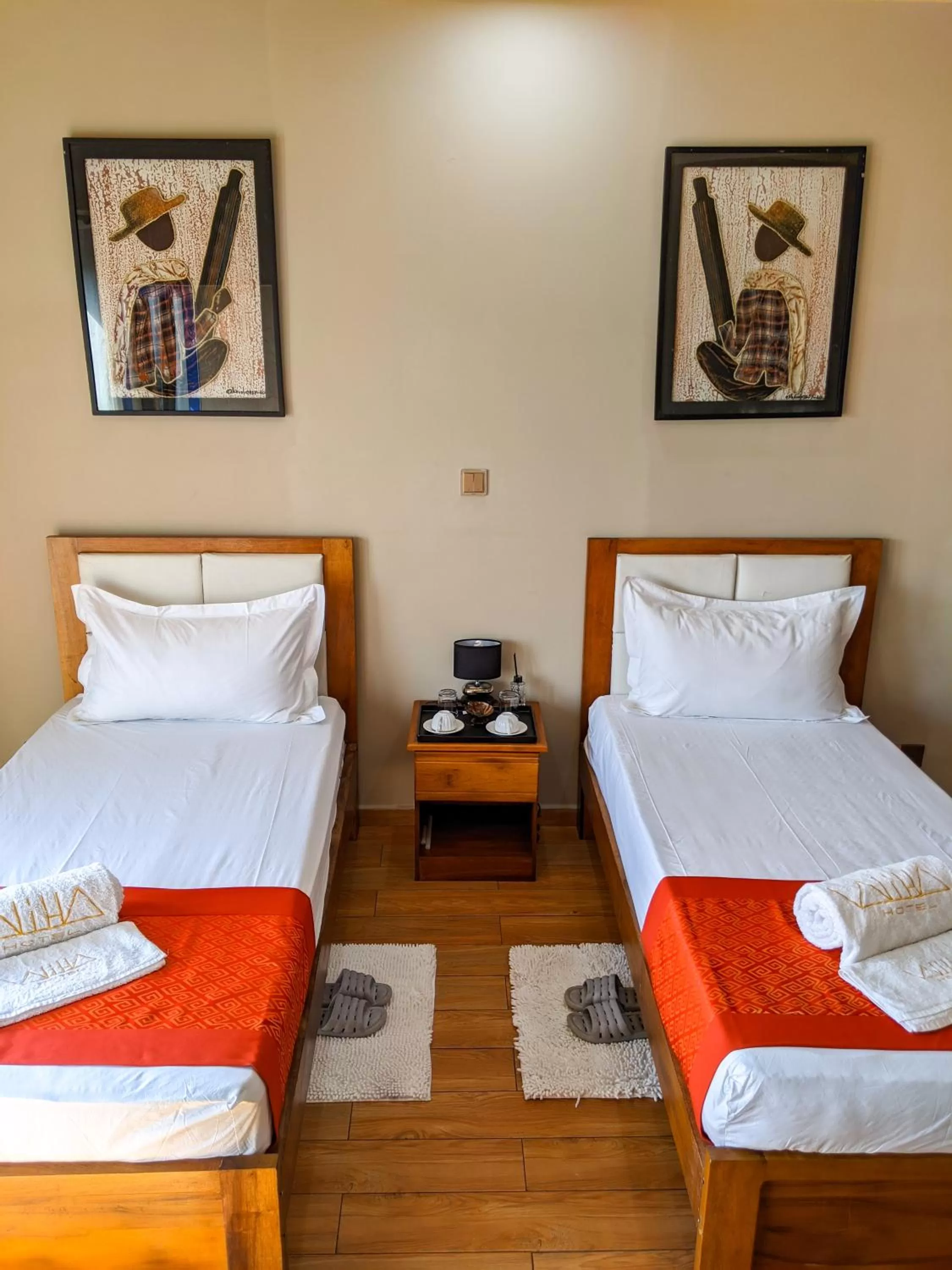 Bed in Valiha Hotel Antananarivo