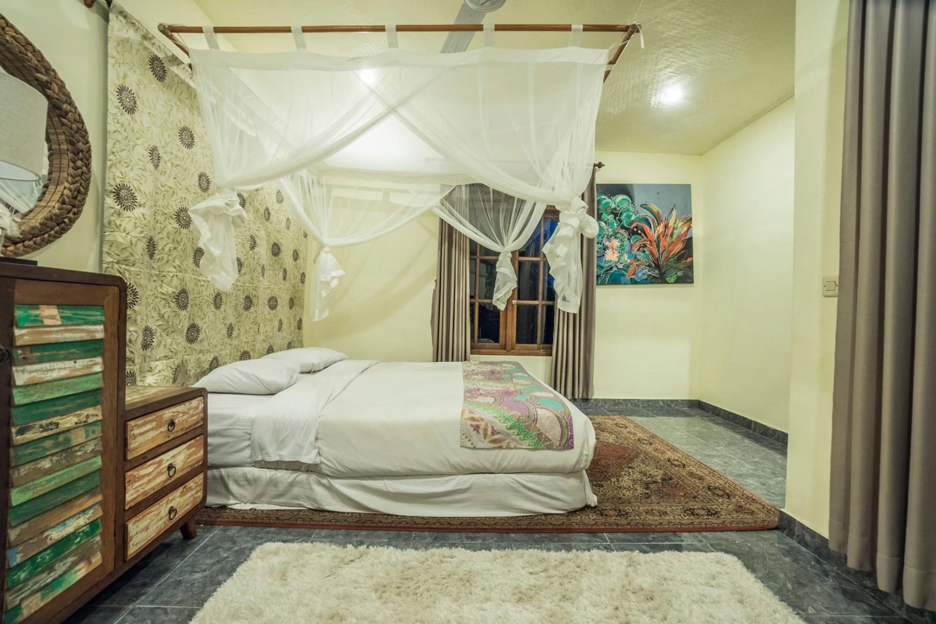 Bedroom, Bed in Gajah Biru Bungalows