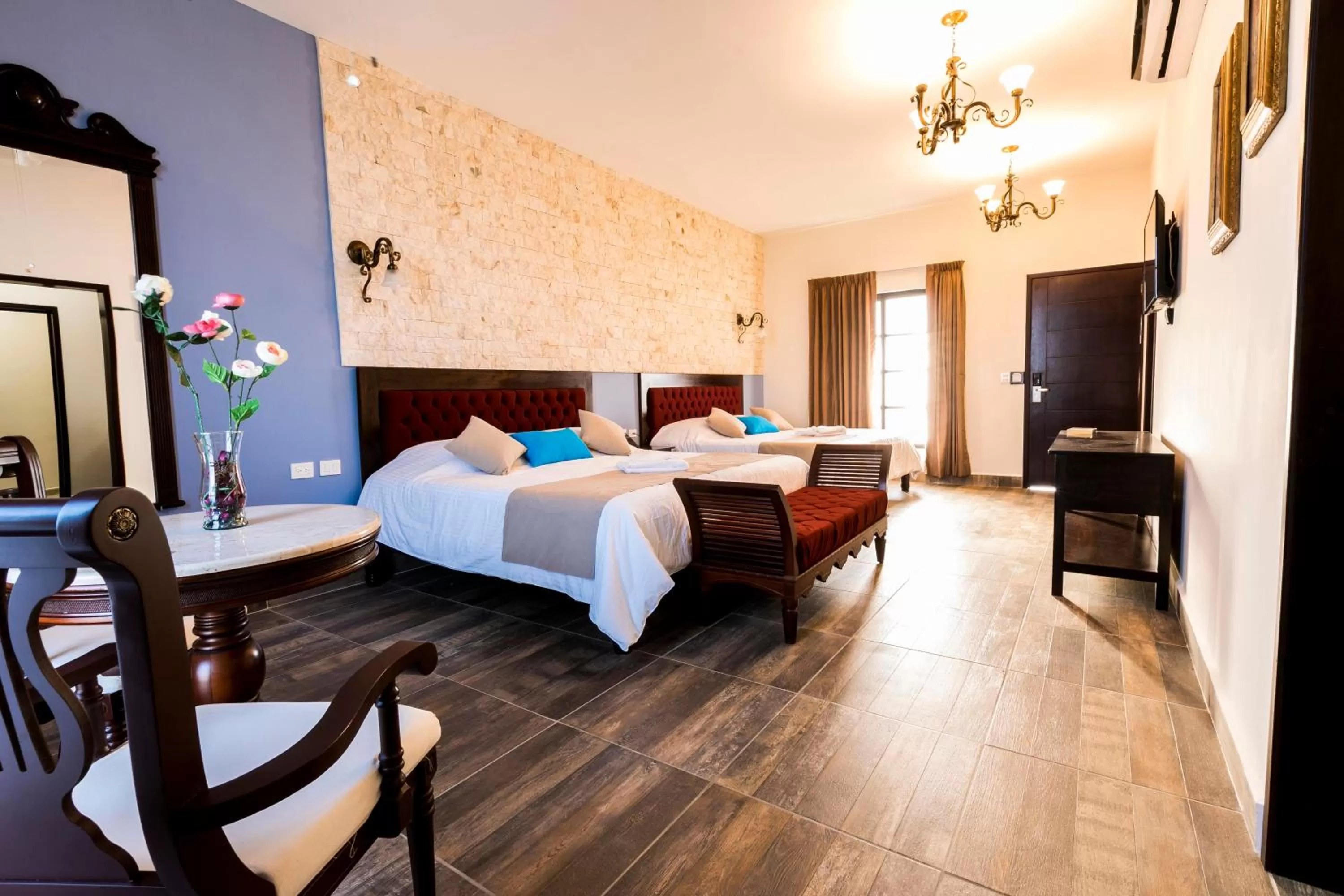 Photo of the whole room, Bed in Hotel Los Frailes, Valladolid, Yucatán