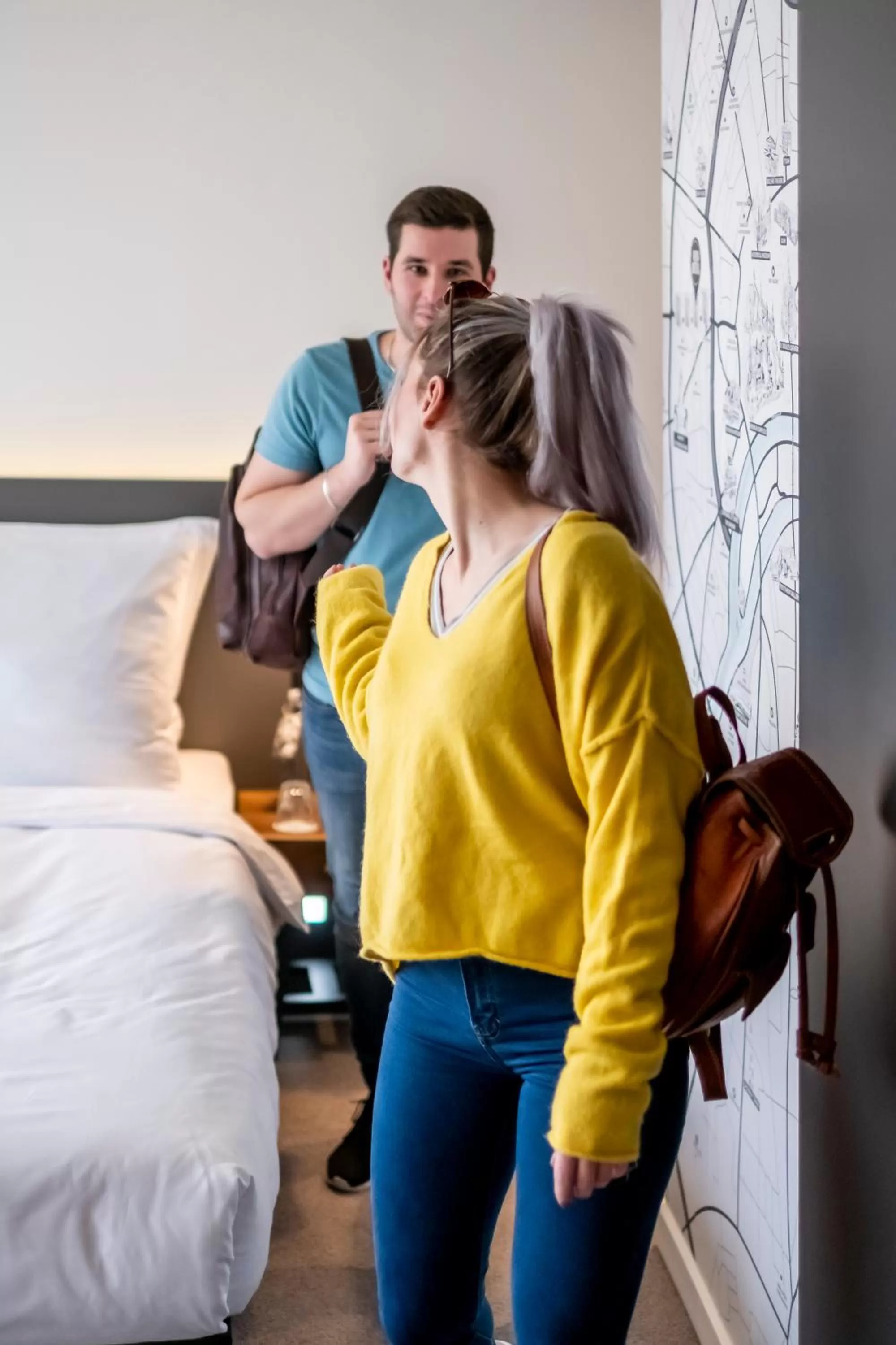 Bed in Pentahotel Rostock