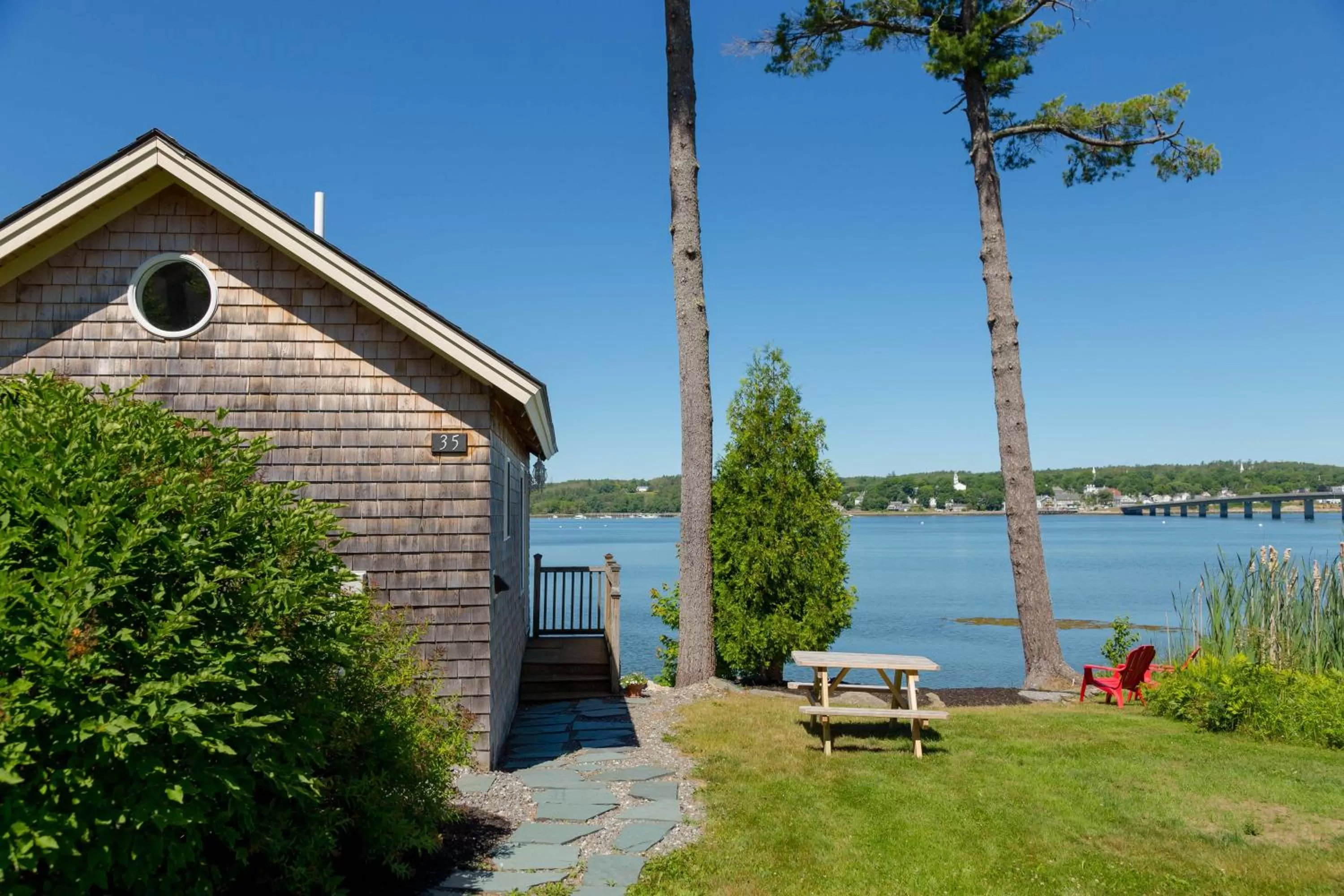 River view in Sheepscot Harbour Village Resort