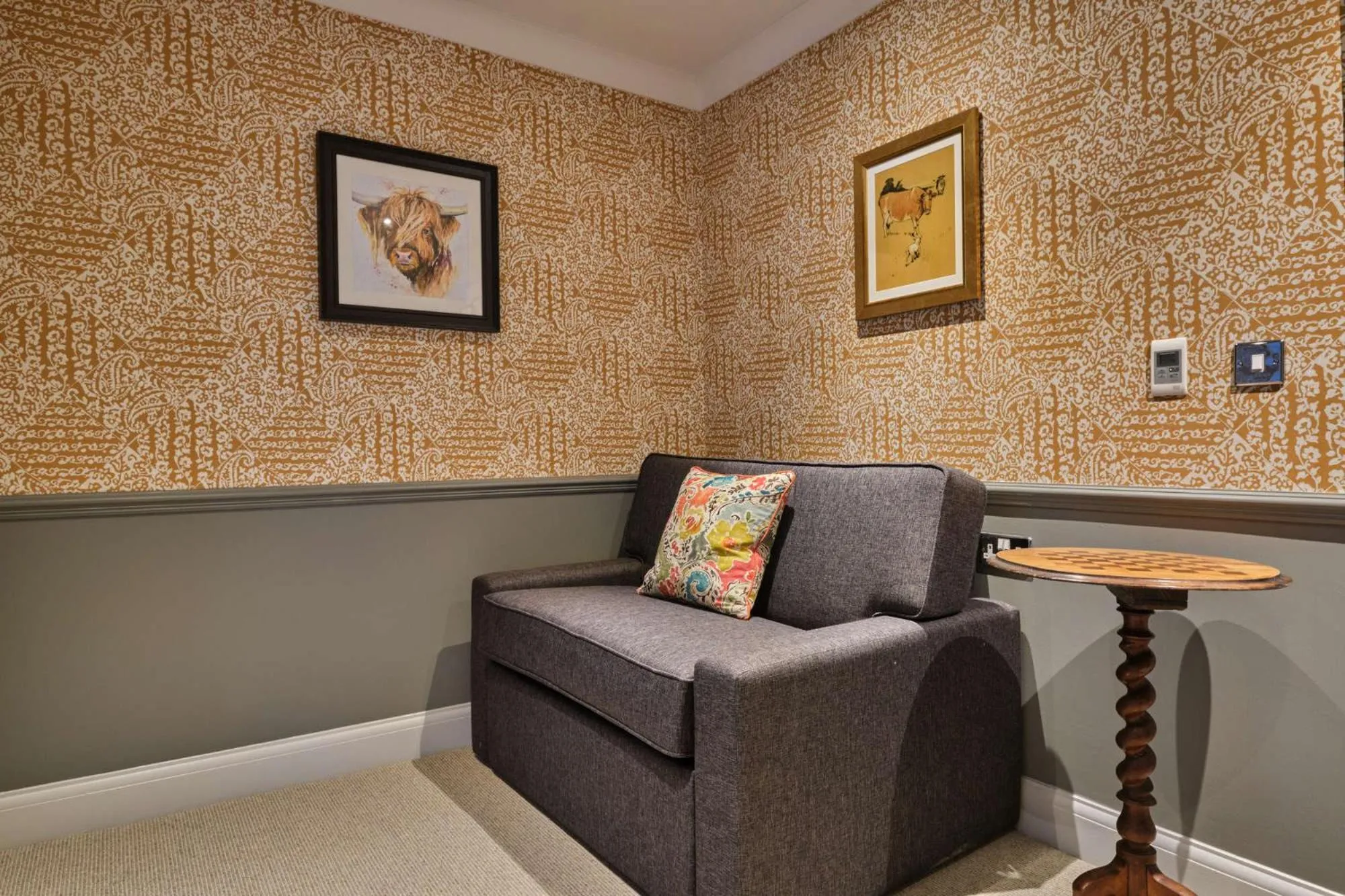 Bed in The Bulls Head Hotel