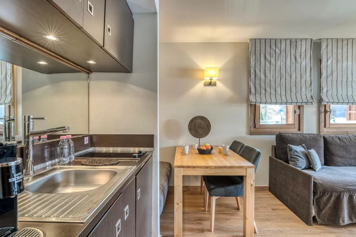 Kitchen or kitchenette in Les Loges Blanches Megève