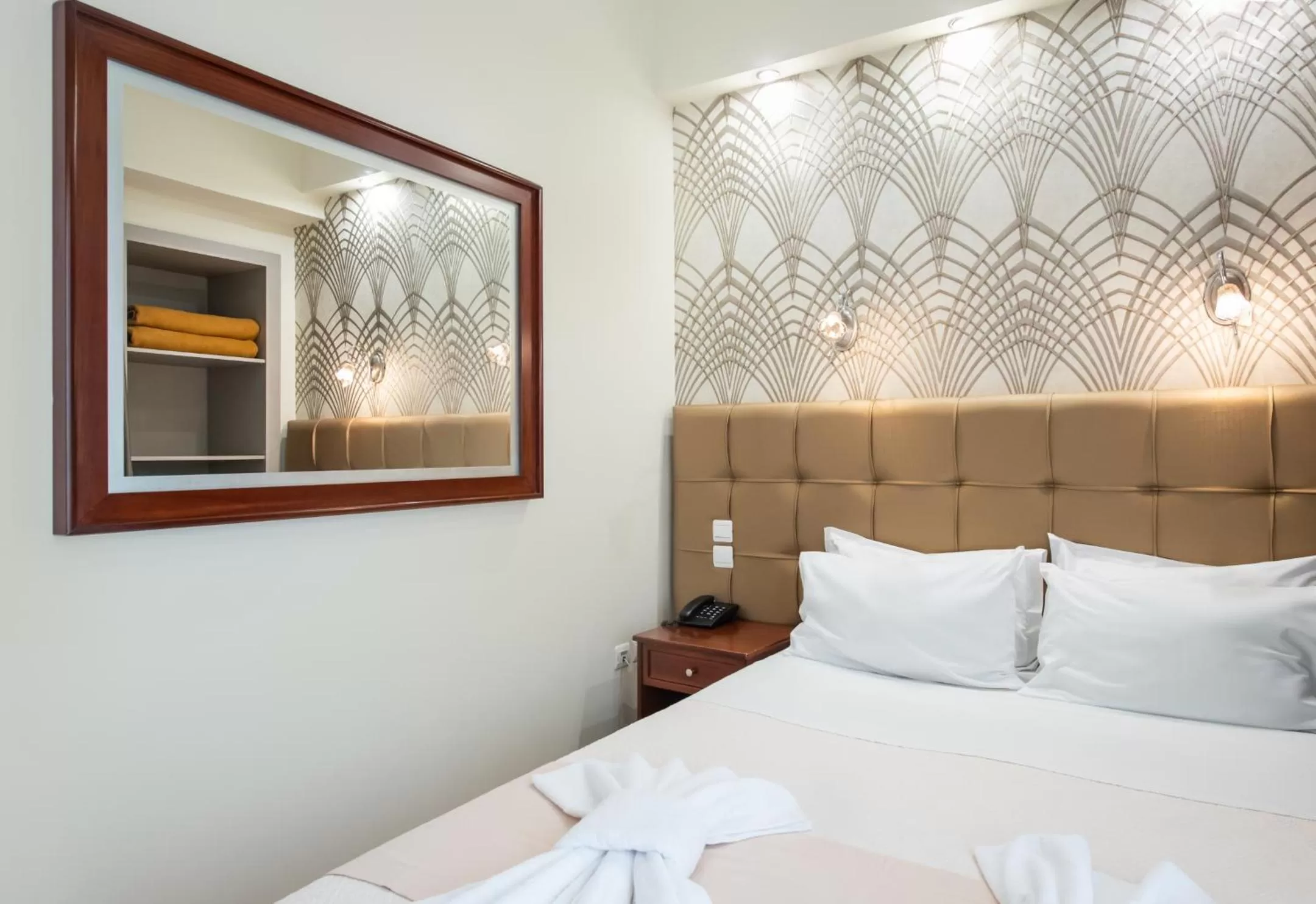 Bed in Athens Golden City Hotel