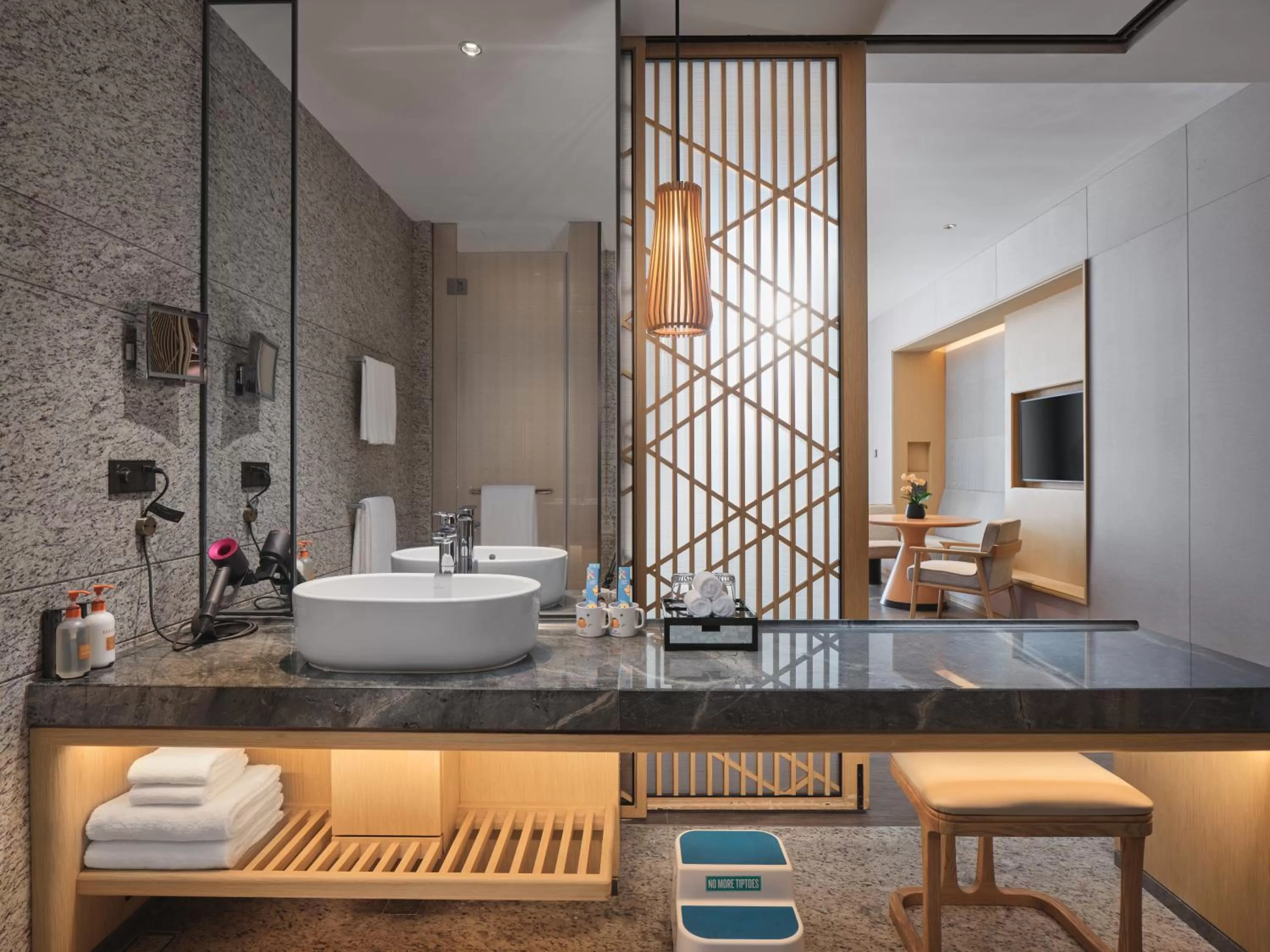 Bathroom in Crowne Plaza Sanya Haitang Bay Resort by IHG