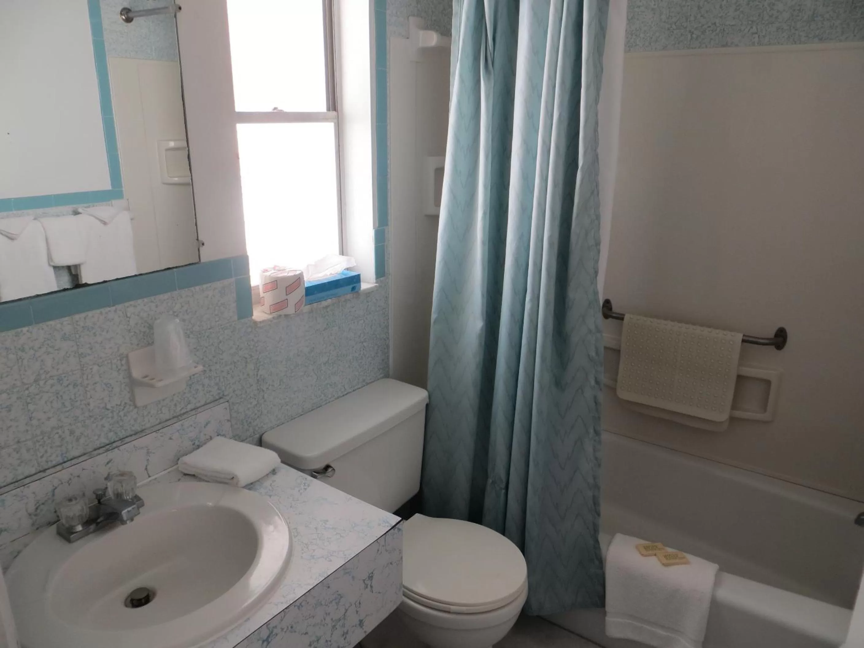 Bathroom in Sand Castle Motel