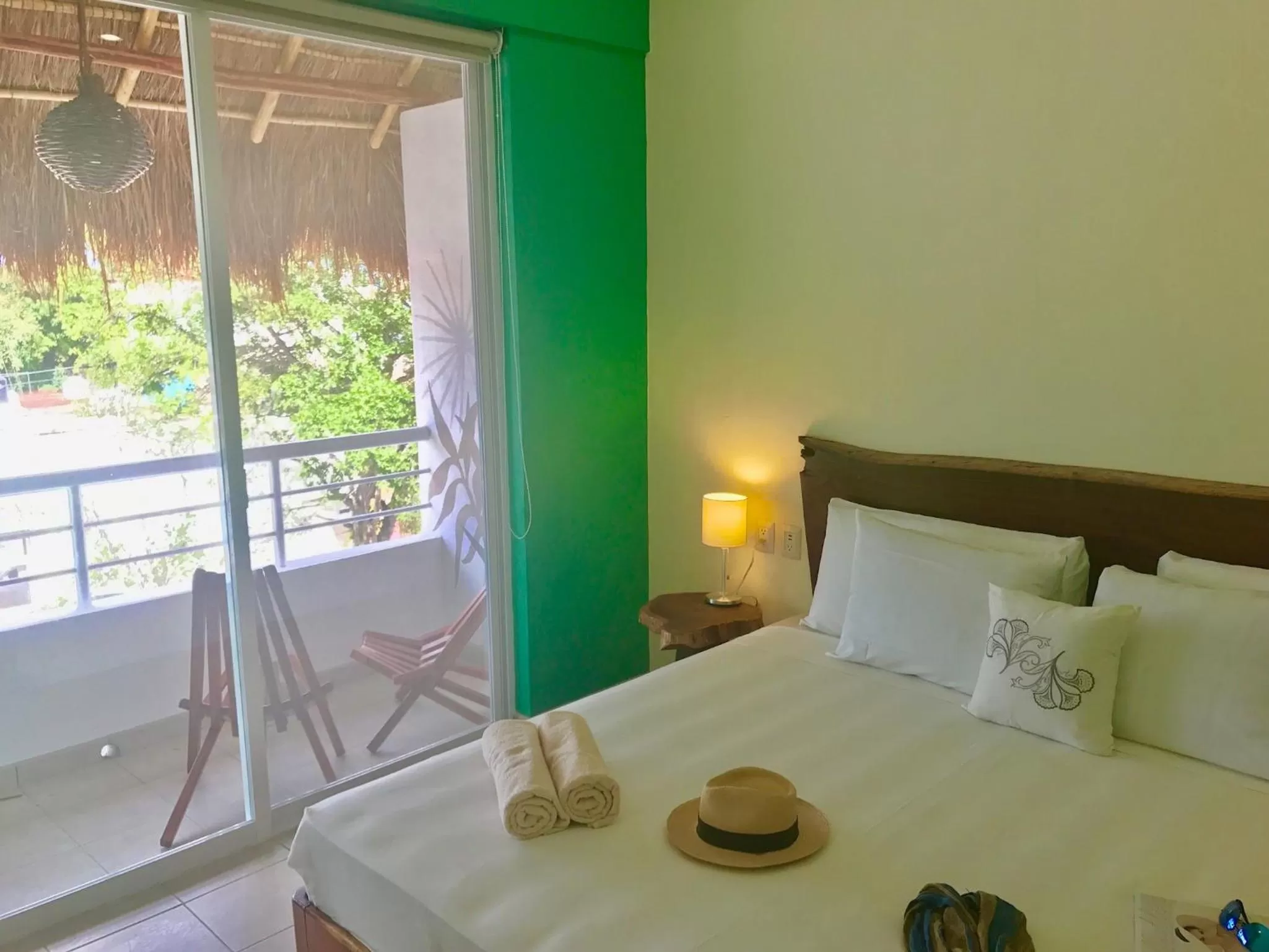 Bed in La Palmita Budget Boutique Hotel