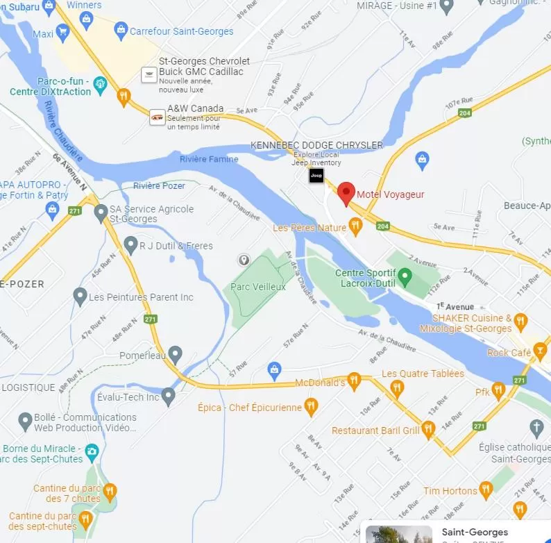 Bird's eye view, Bird's-eye View in Motel Le Voyageur