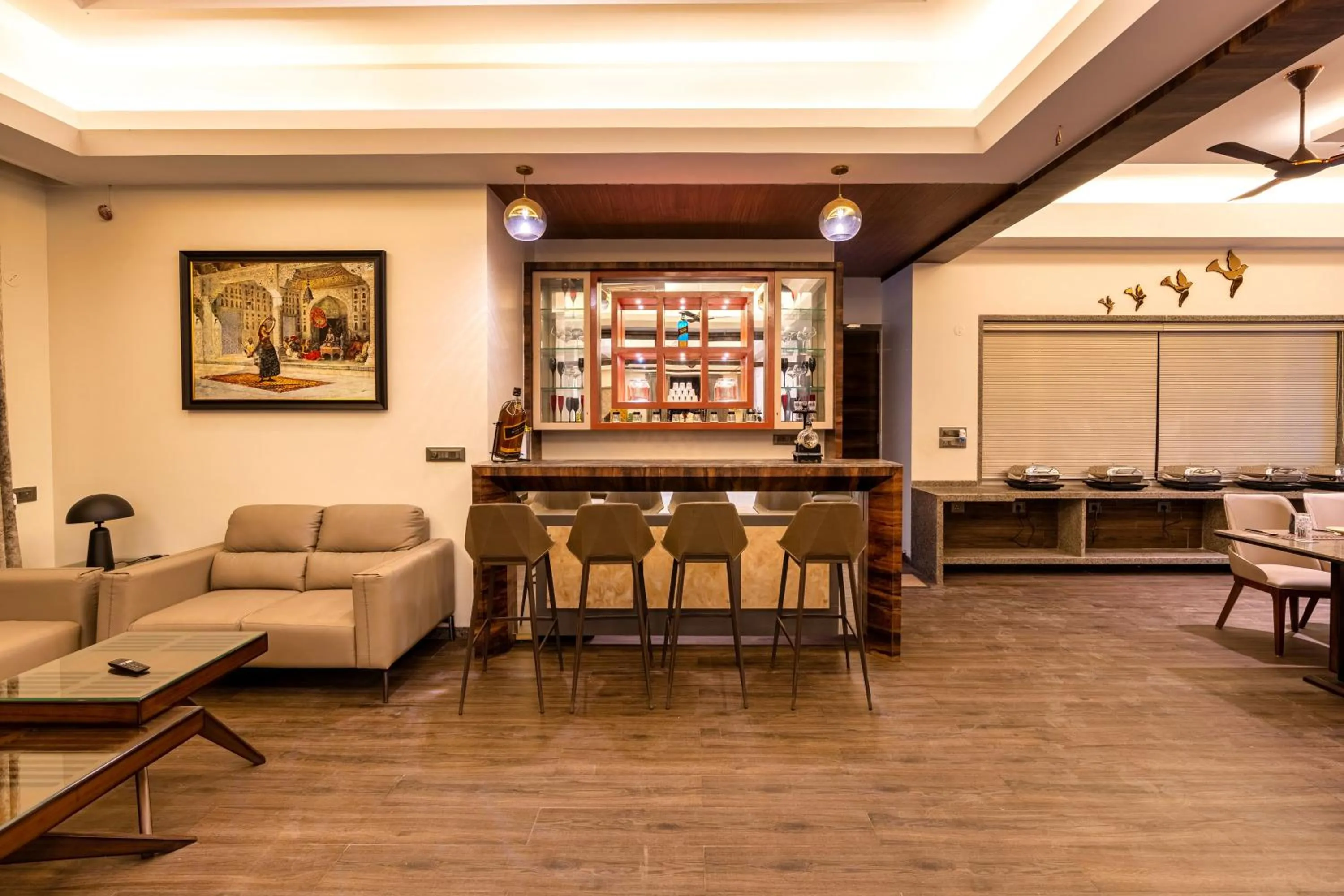 Seating area in Mountain Creek Villa Udaipur