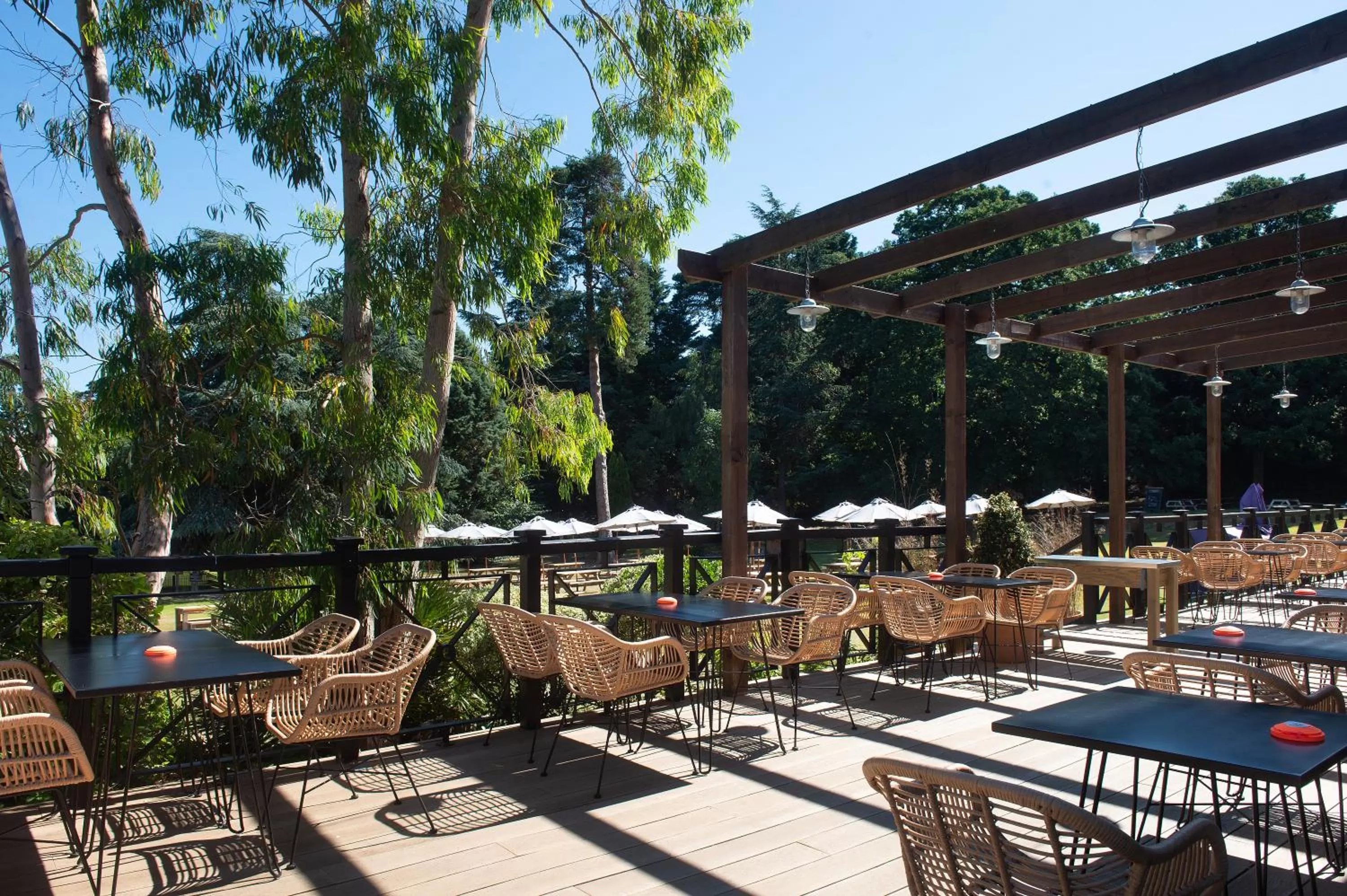 Patio in Worplesdon Place Hotel