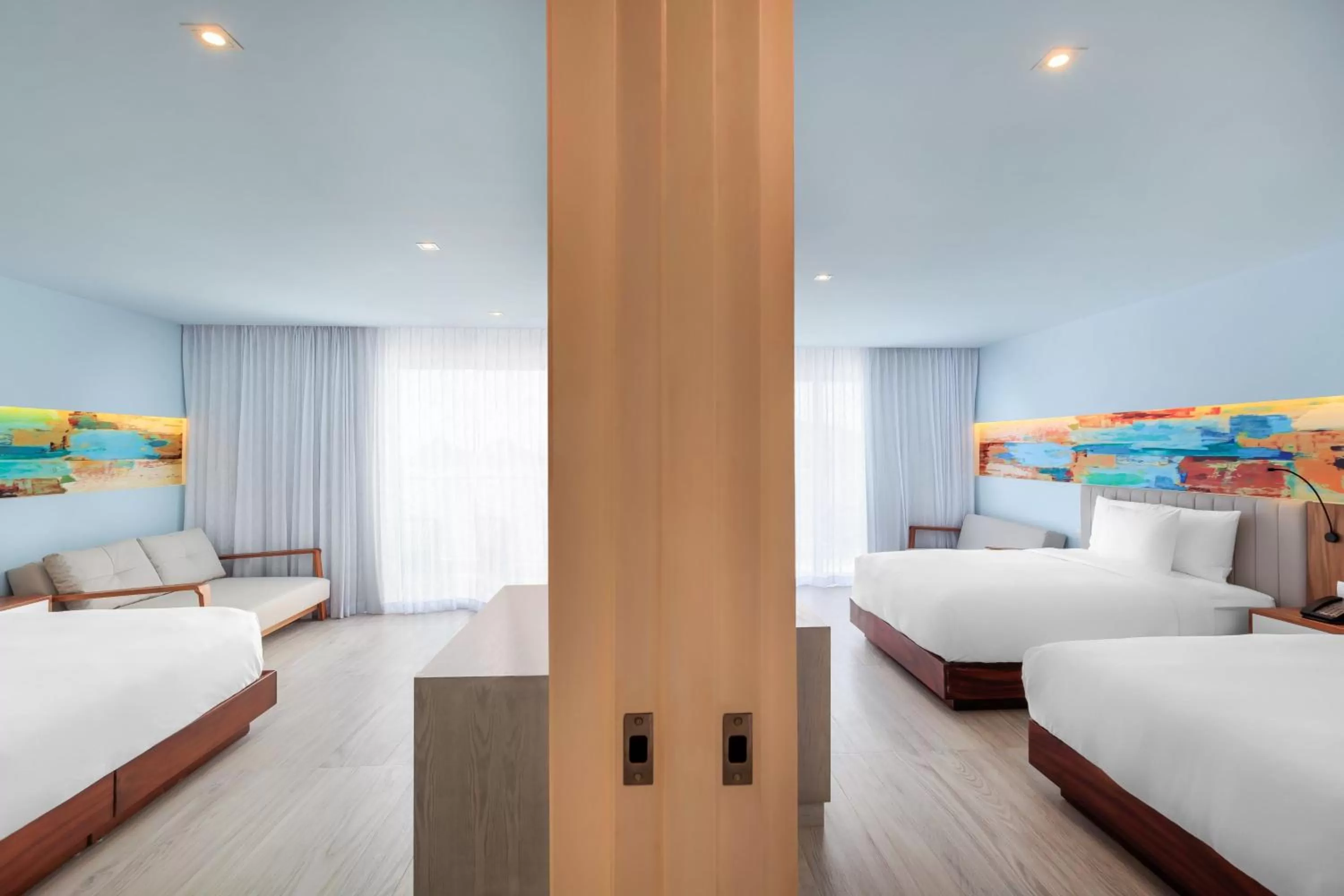 Photo of the whole room, Bed in Courtyard by Marriott Mazatlan Beach Resort