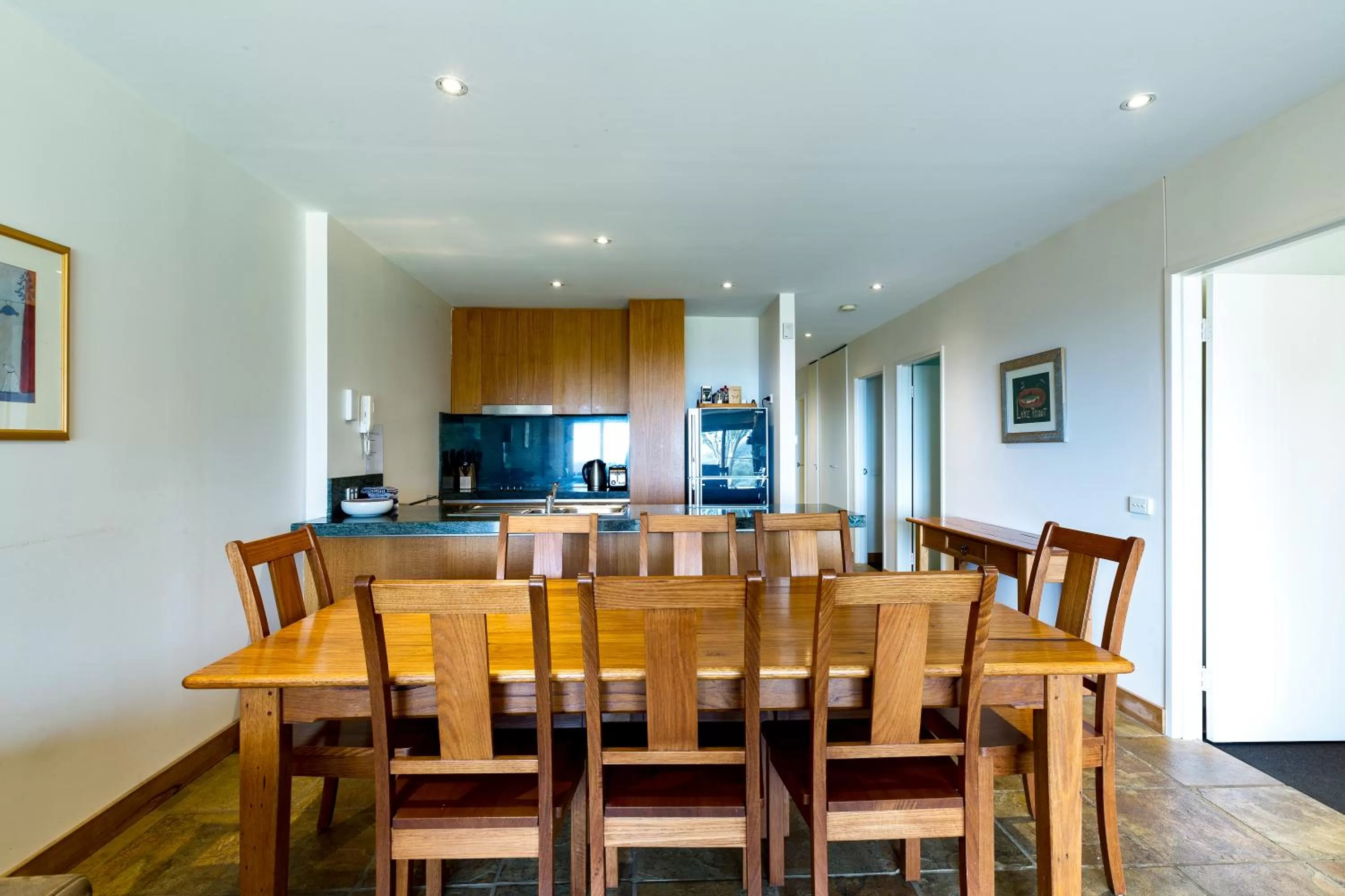 Living room, Dining Area in Alpine Woodsmoke Apartments
