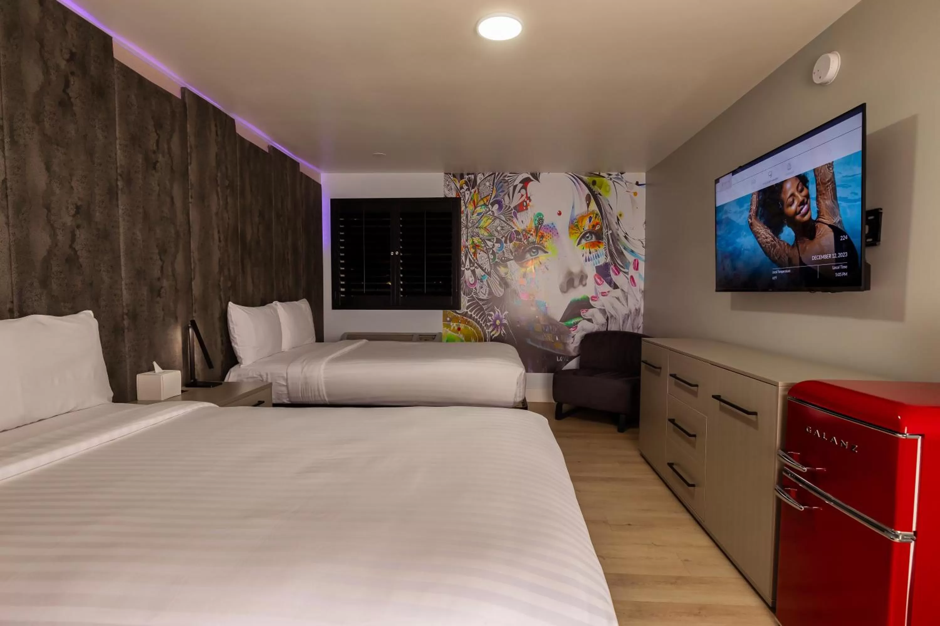 Bed in The Lexi Las Vegas