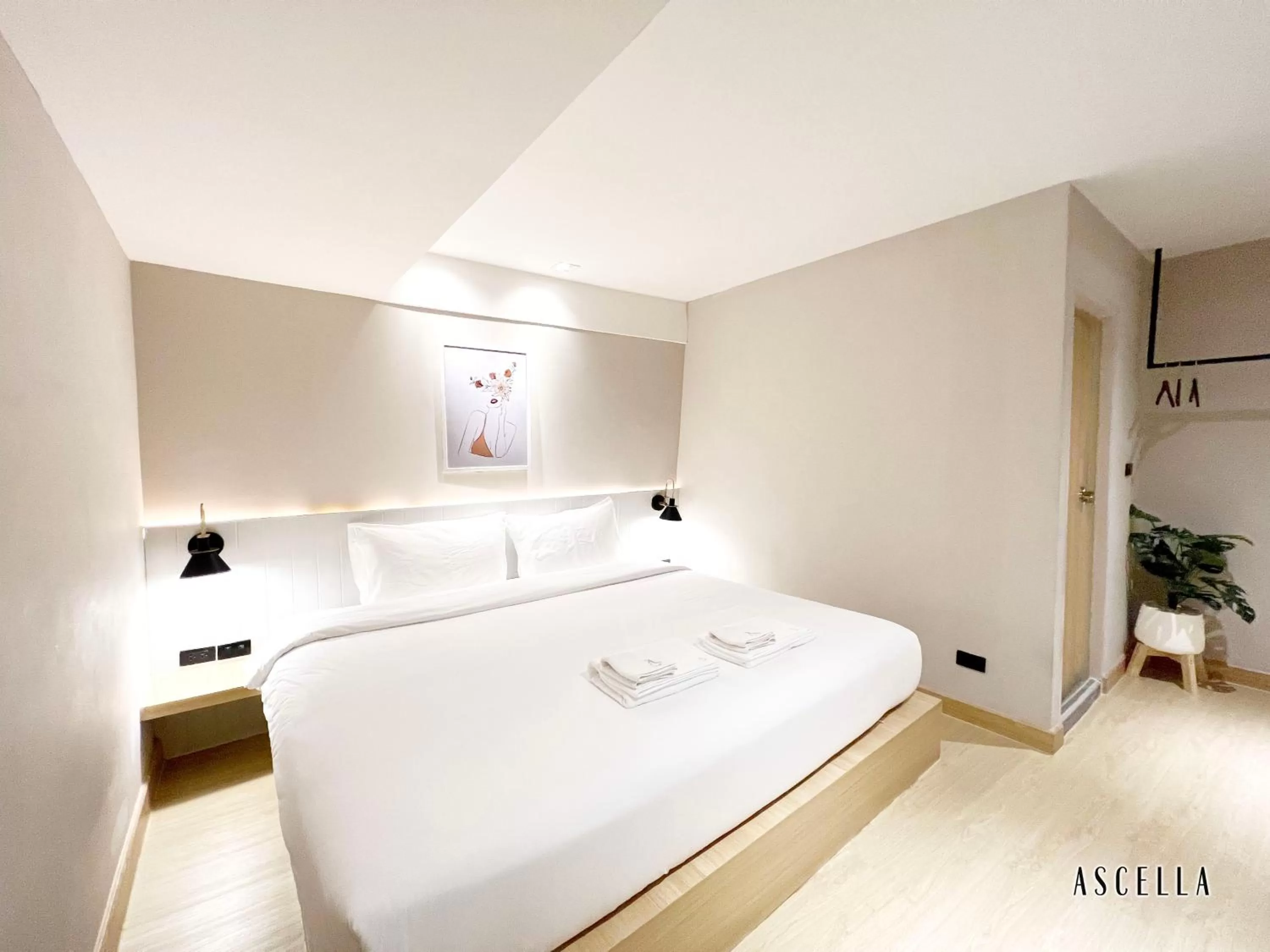 Bed in Ascella Bangkok Hotel