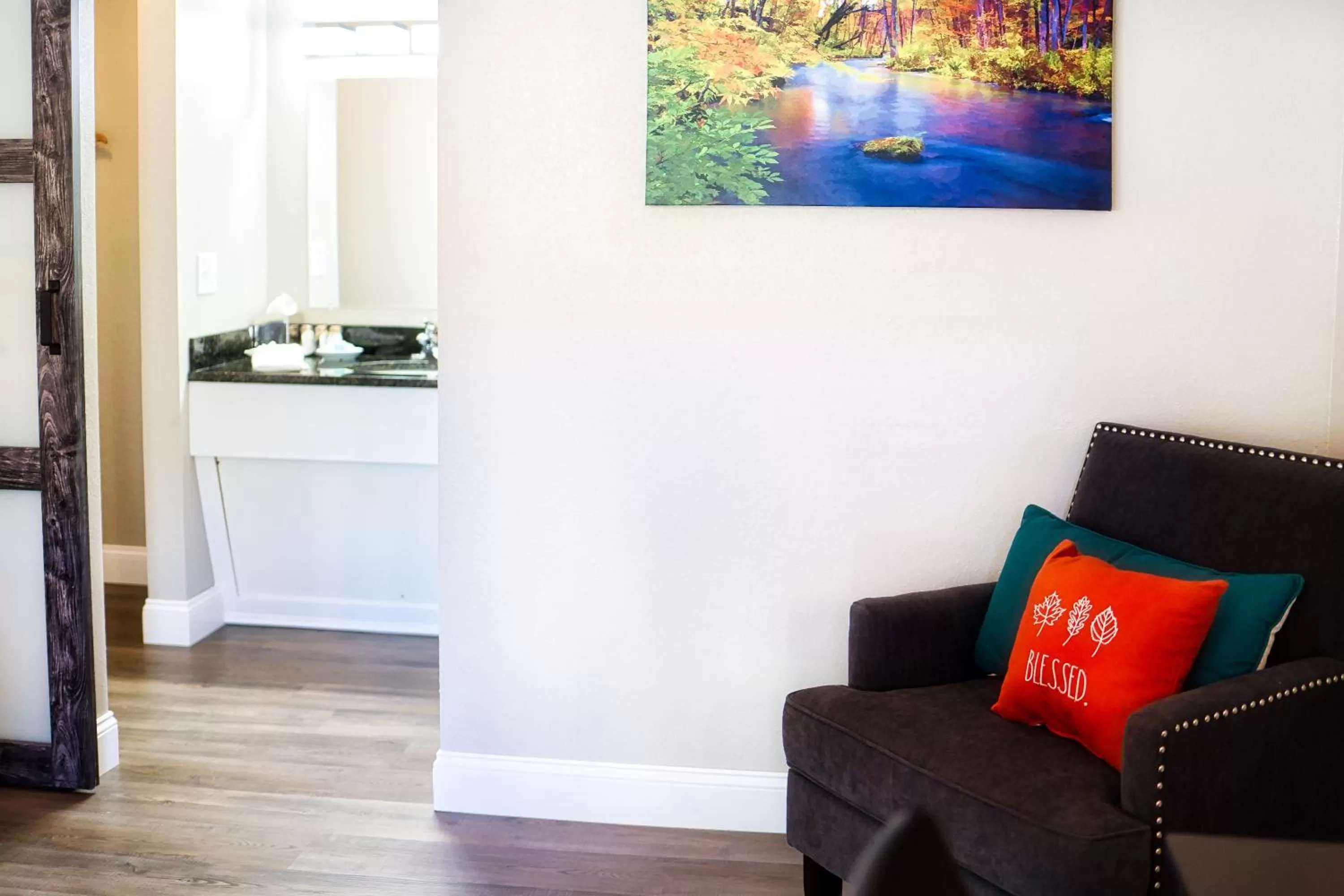 Seating area in Align Inn Vermont