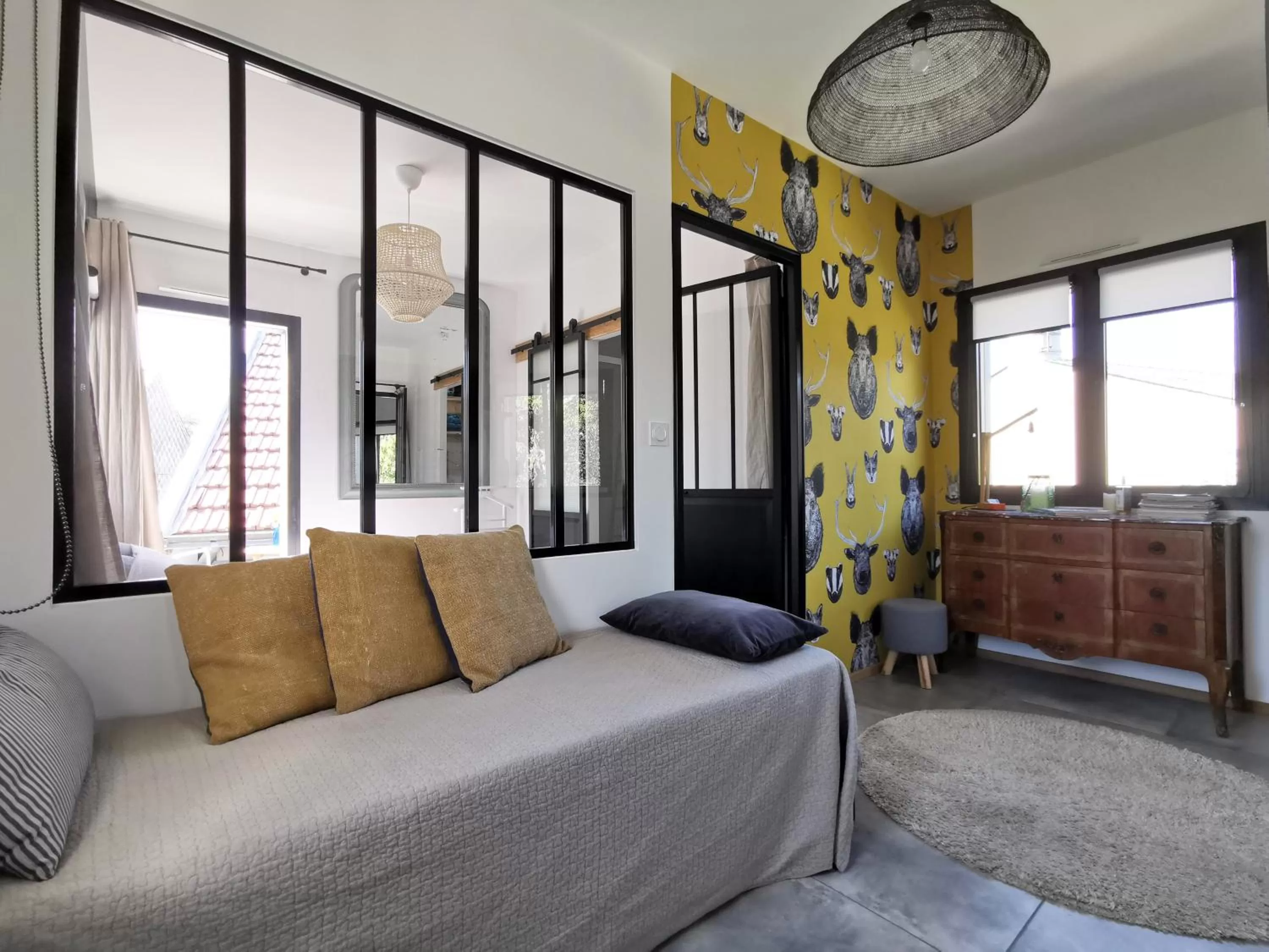 Bed in La Suite de l'Abbaye - climatisation et petit dej