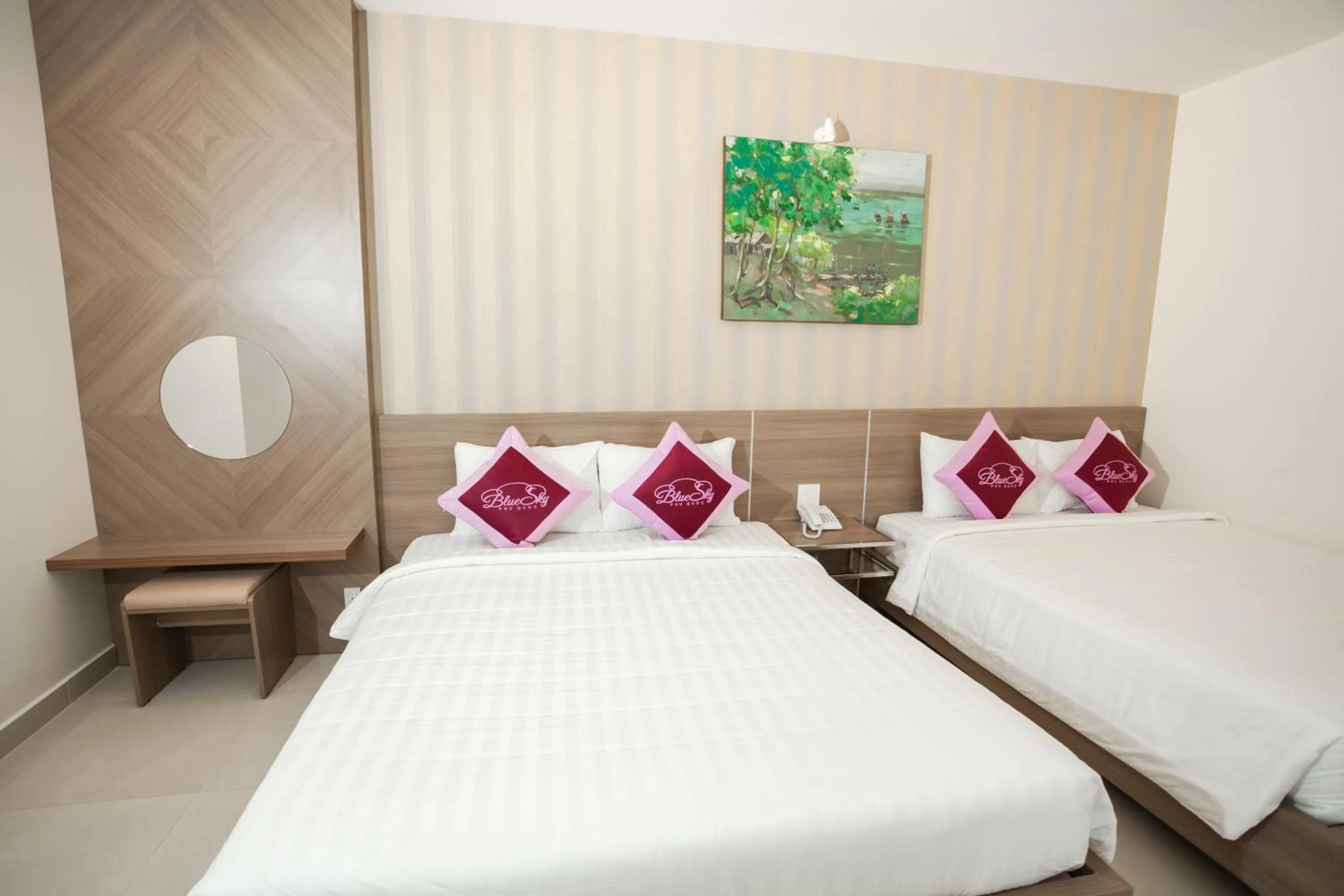 Bedroom, Bed in Blue Sky Phu Quoc Hotel