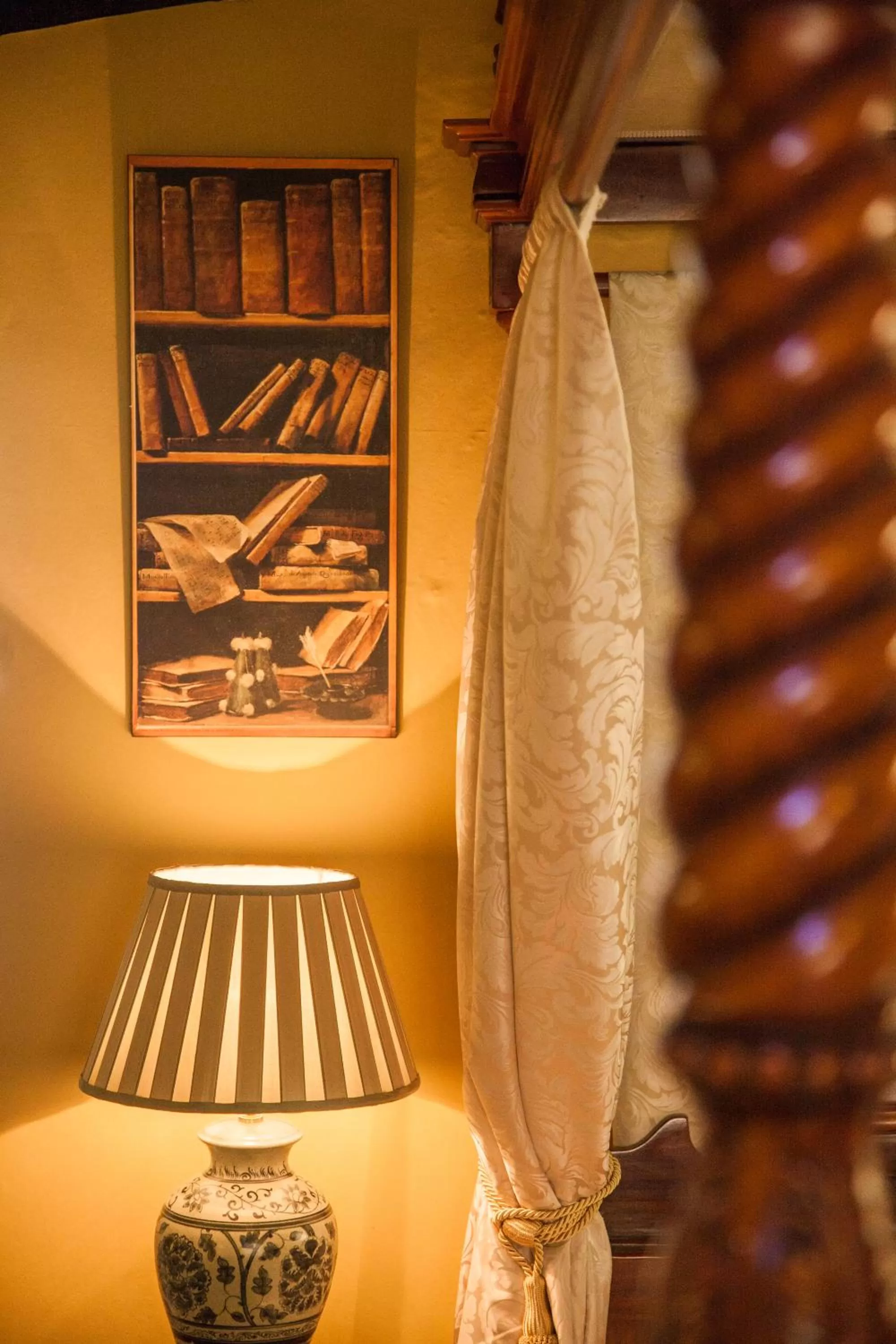 Decorative detail, Library in Plas Tan-Yr-Allt Historic Country House & Estate