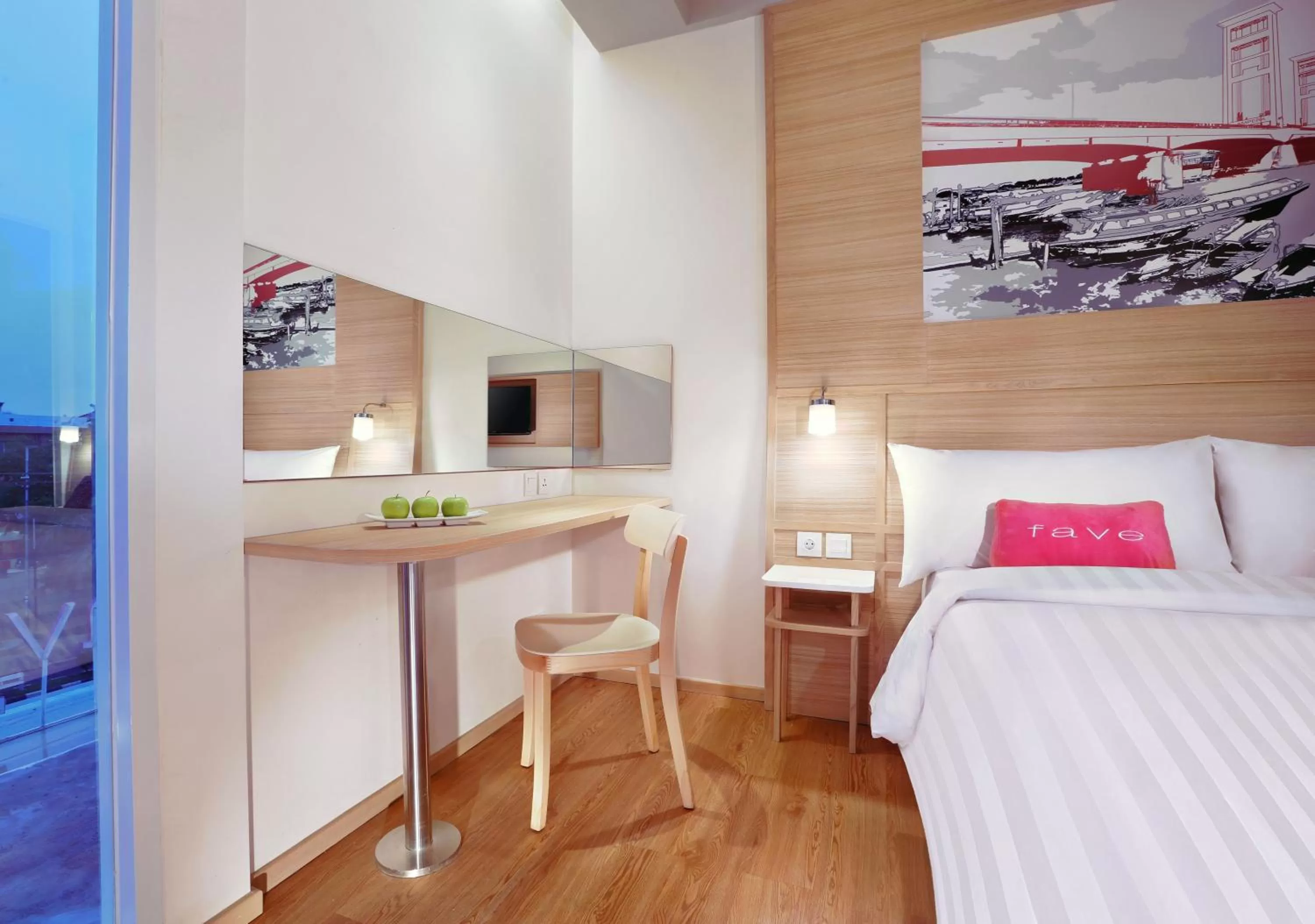 Decorative detail, Bed in Fave Plus Hotel Palembang