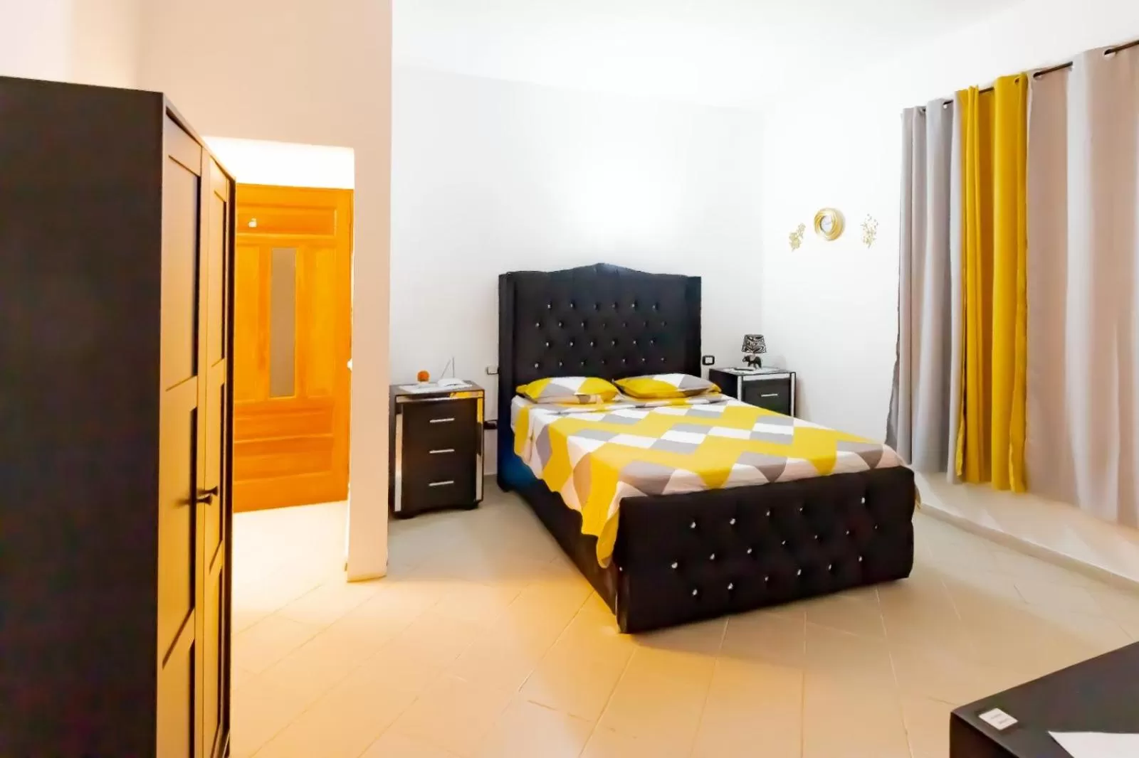 Bed in Hotel Villa Capri