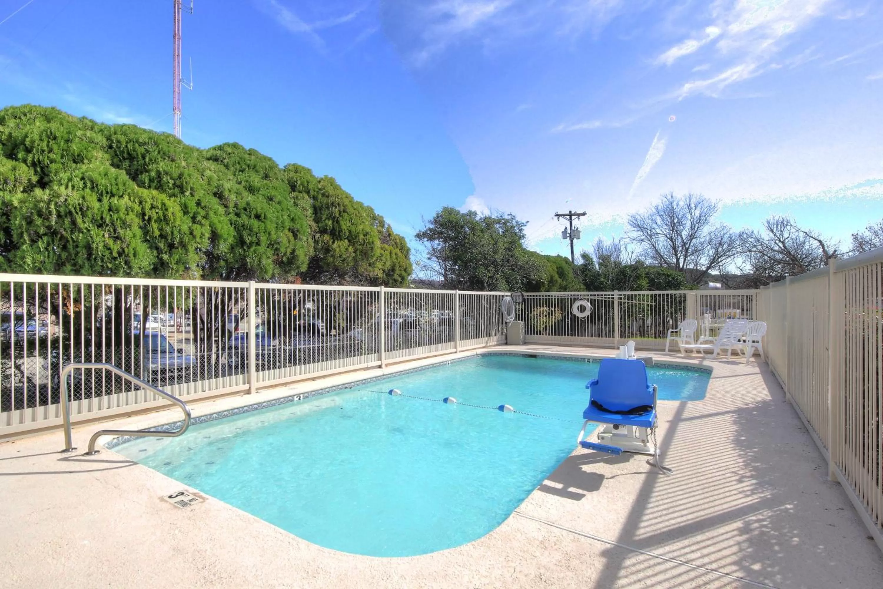 Swimming pool in Motel 6-Kerrville, TX