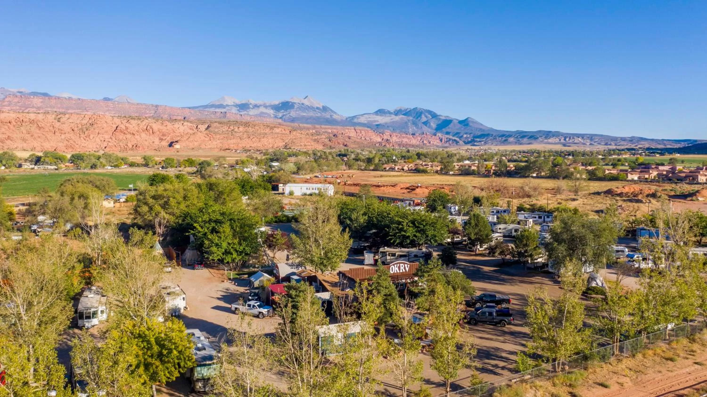 Bird's-eye View in OK RV Park Family Tipi OK1