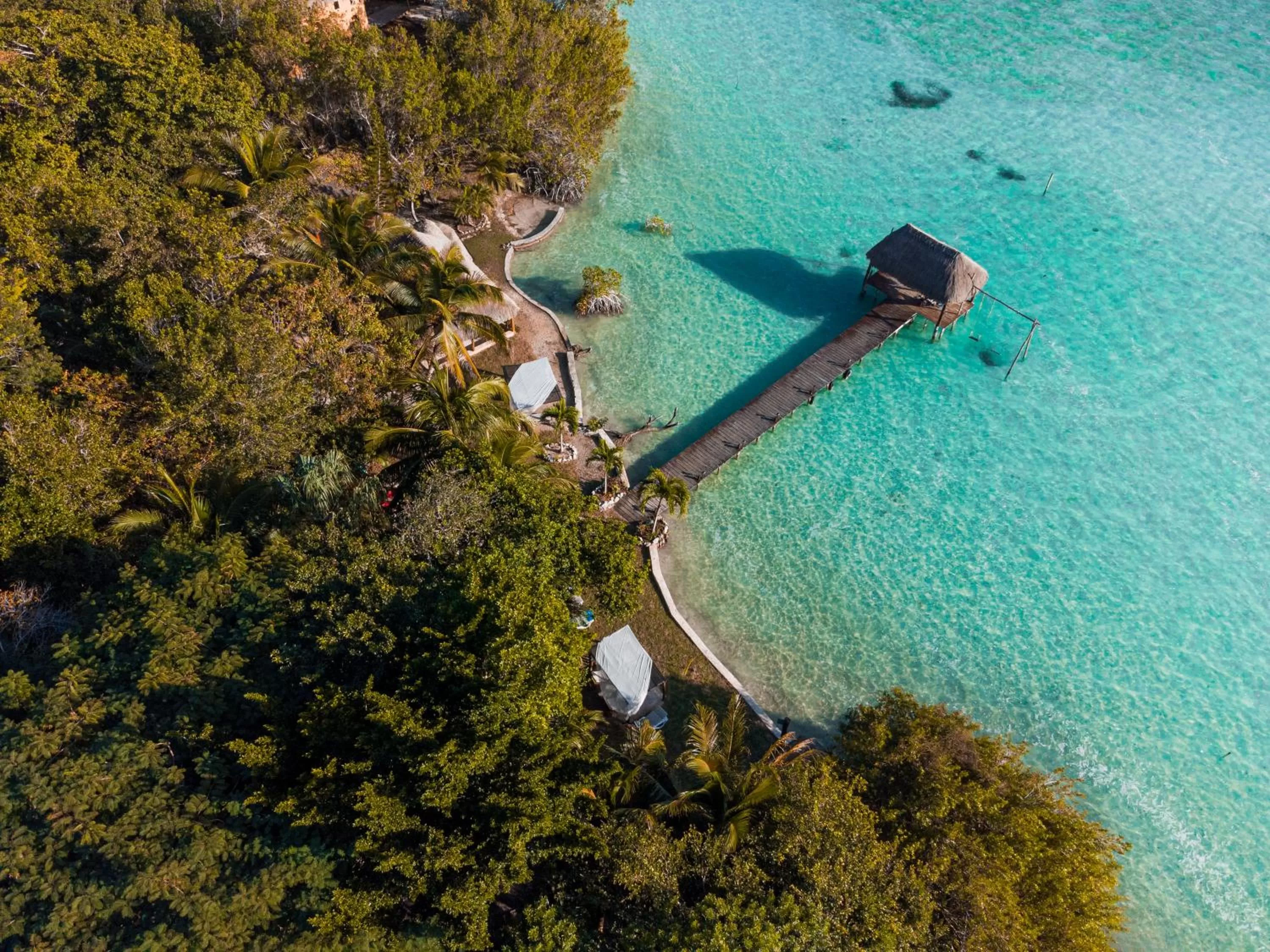 Lake view, Bird's-eye View in Hotel Wayak Bacalar
